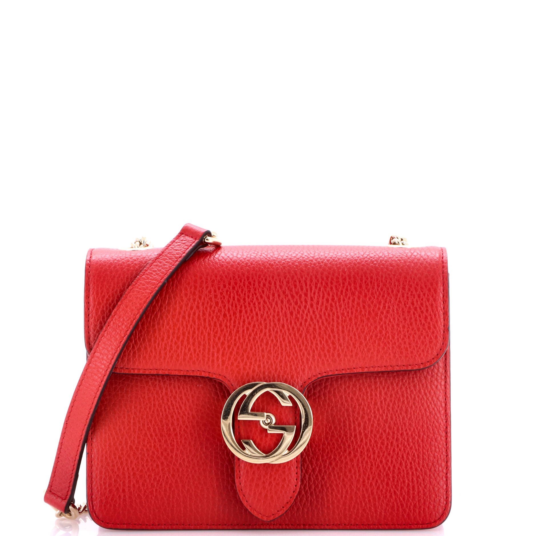 Interlocking Shoulder Bag Leather Small