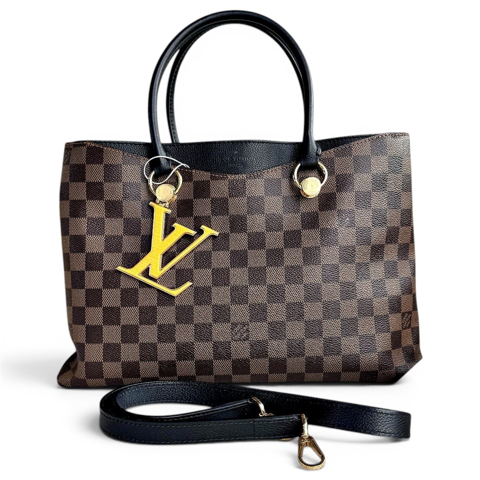 LV Riverside leather tote