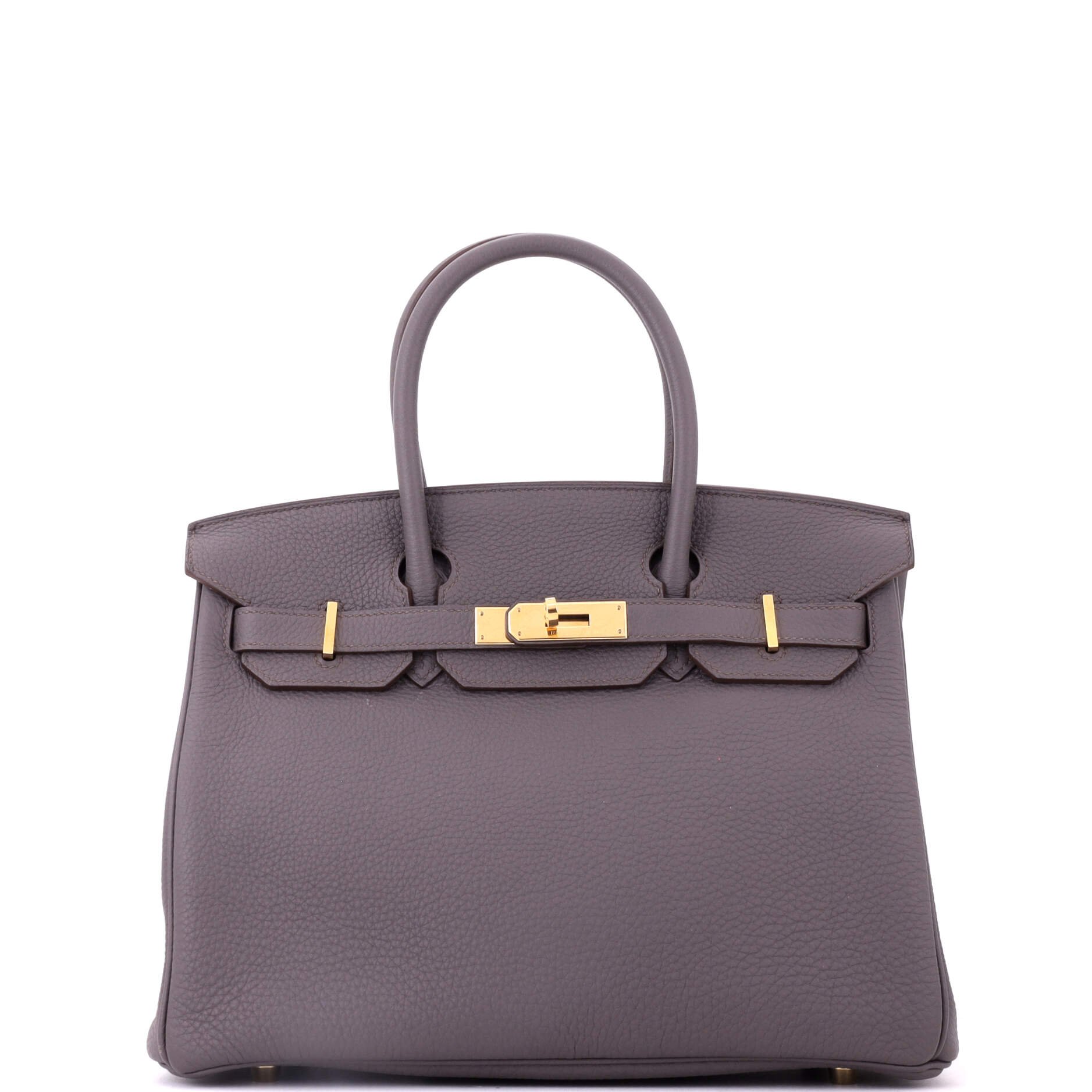 Birkin Handbag Grey Togo with Gold Hardware 30