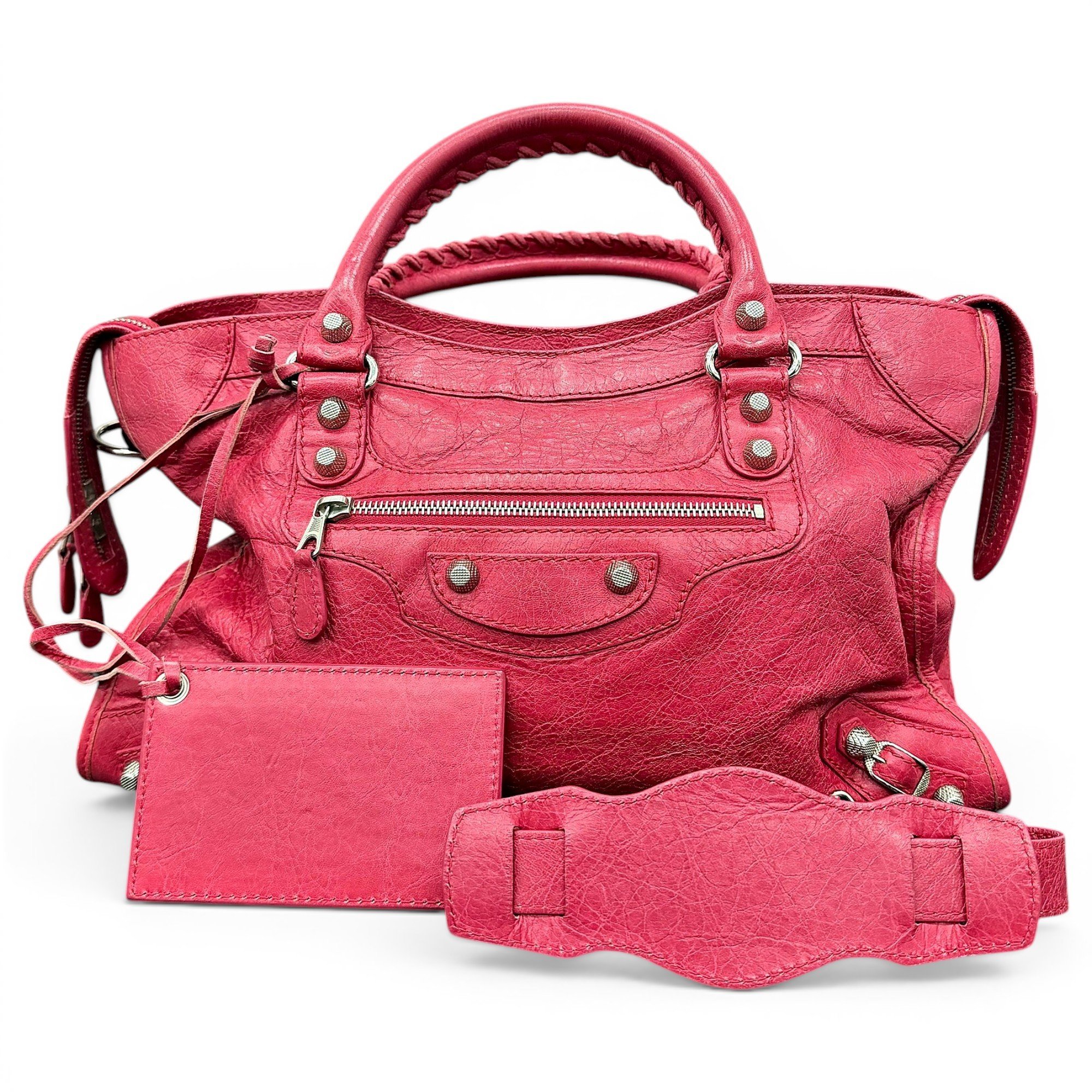 Classic Metalic leather handbag