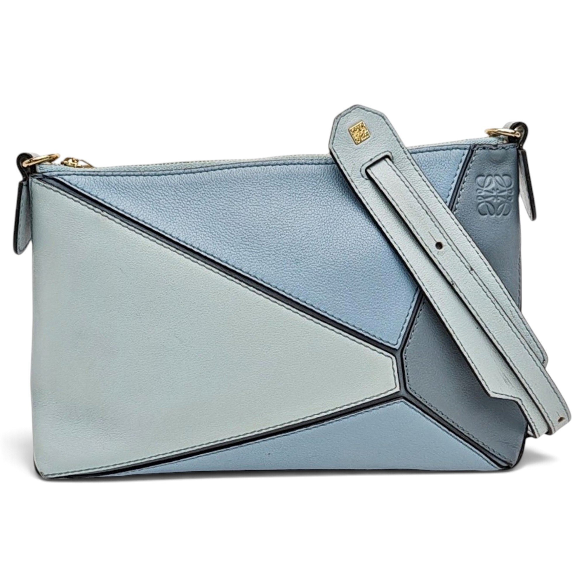 Puzzle leather handbag