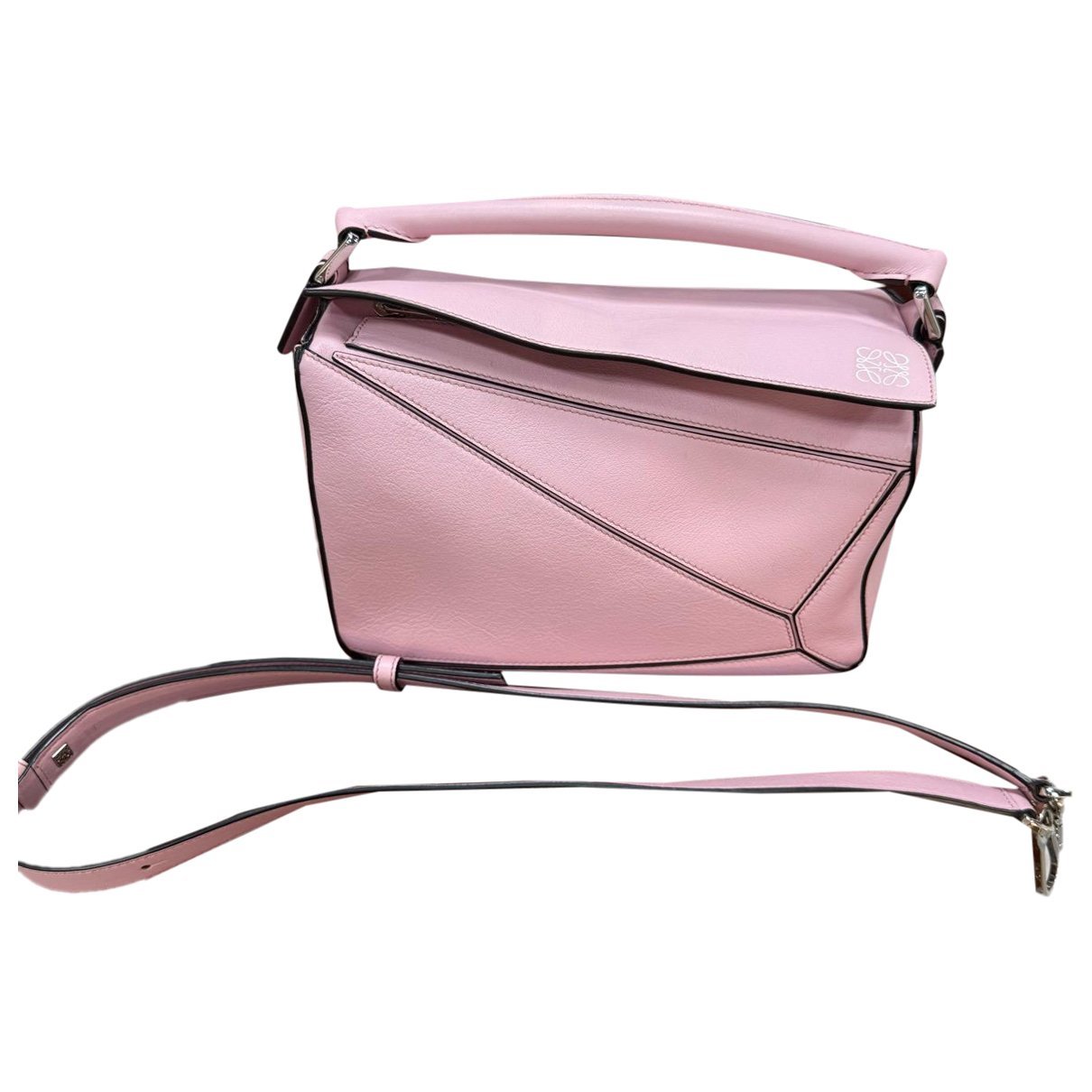 Puzzle leather handbag