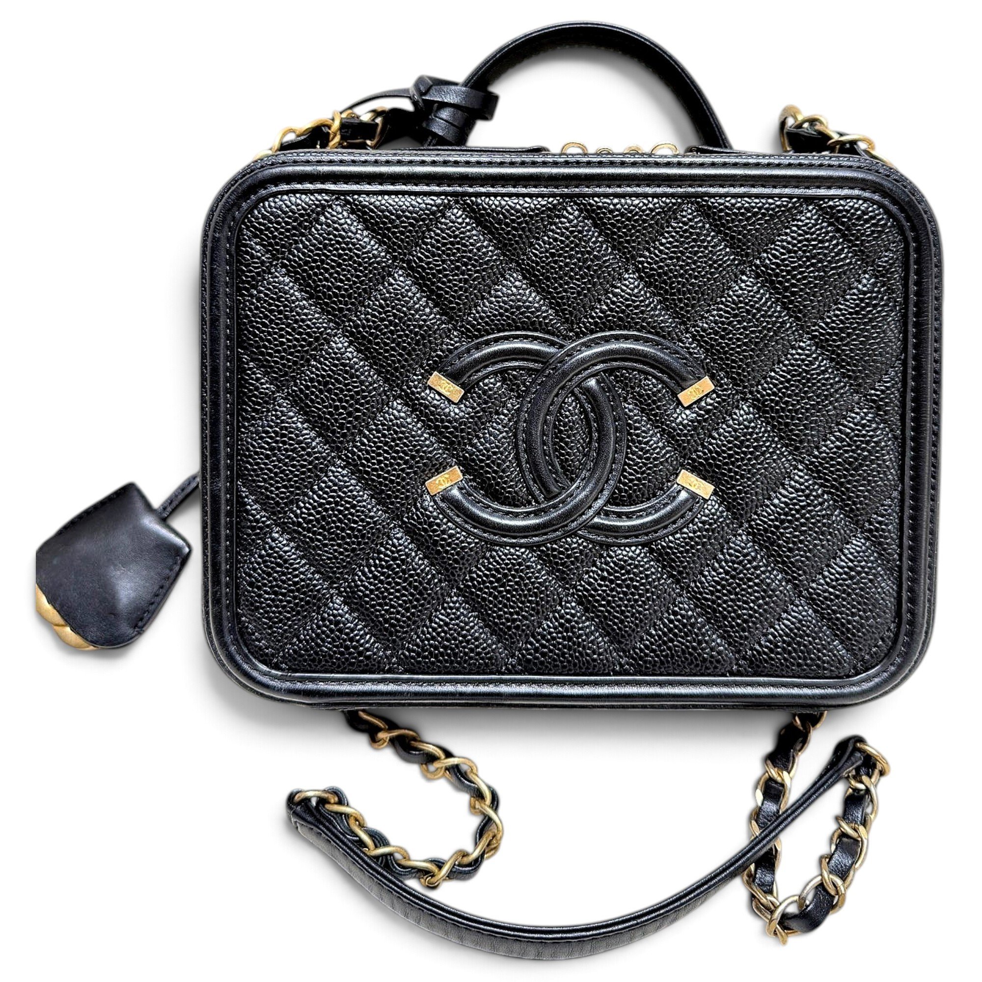Vanity leather handbag