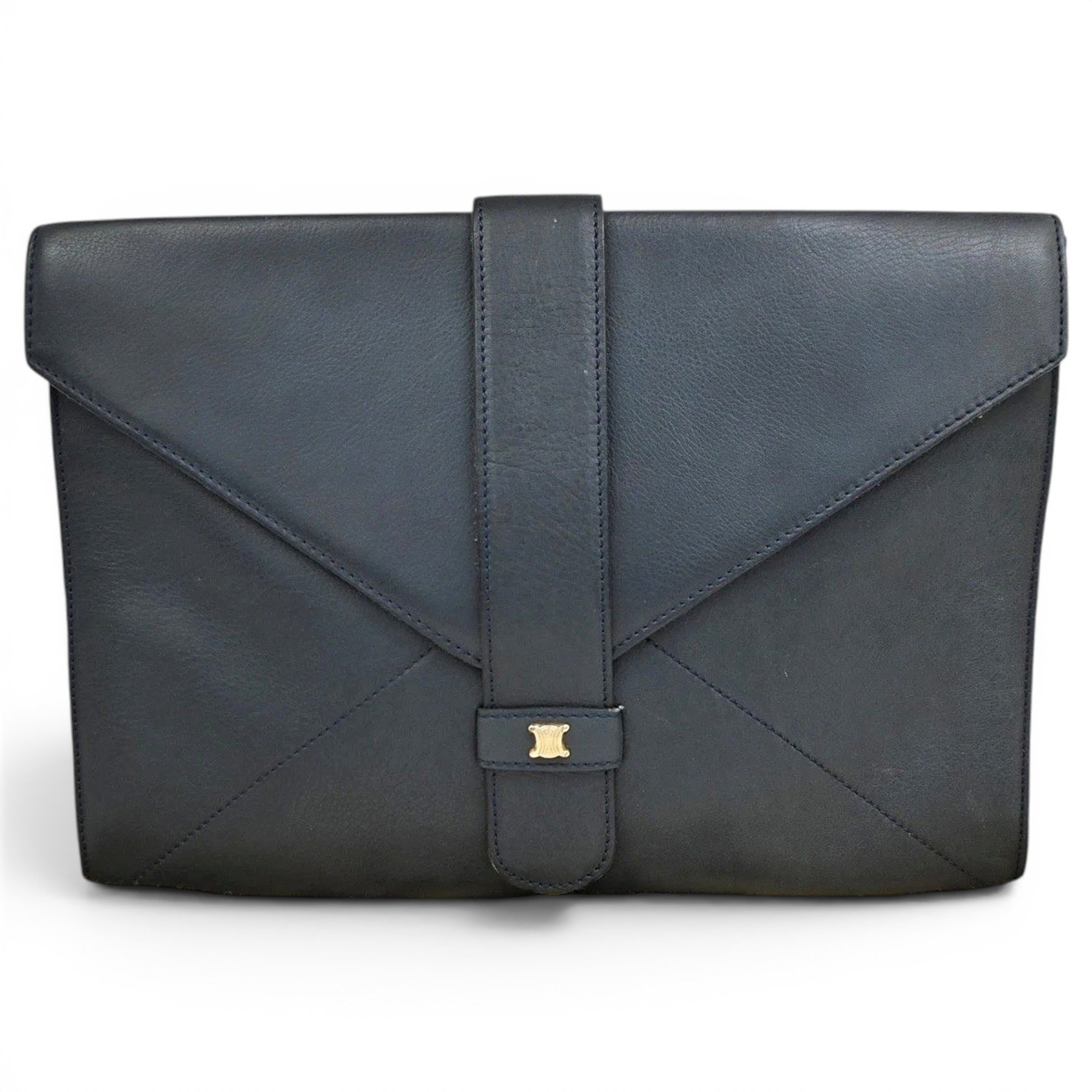 Leather clutch bag