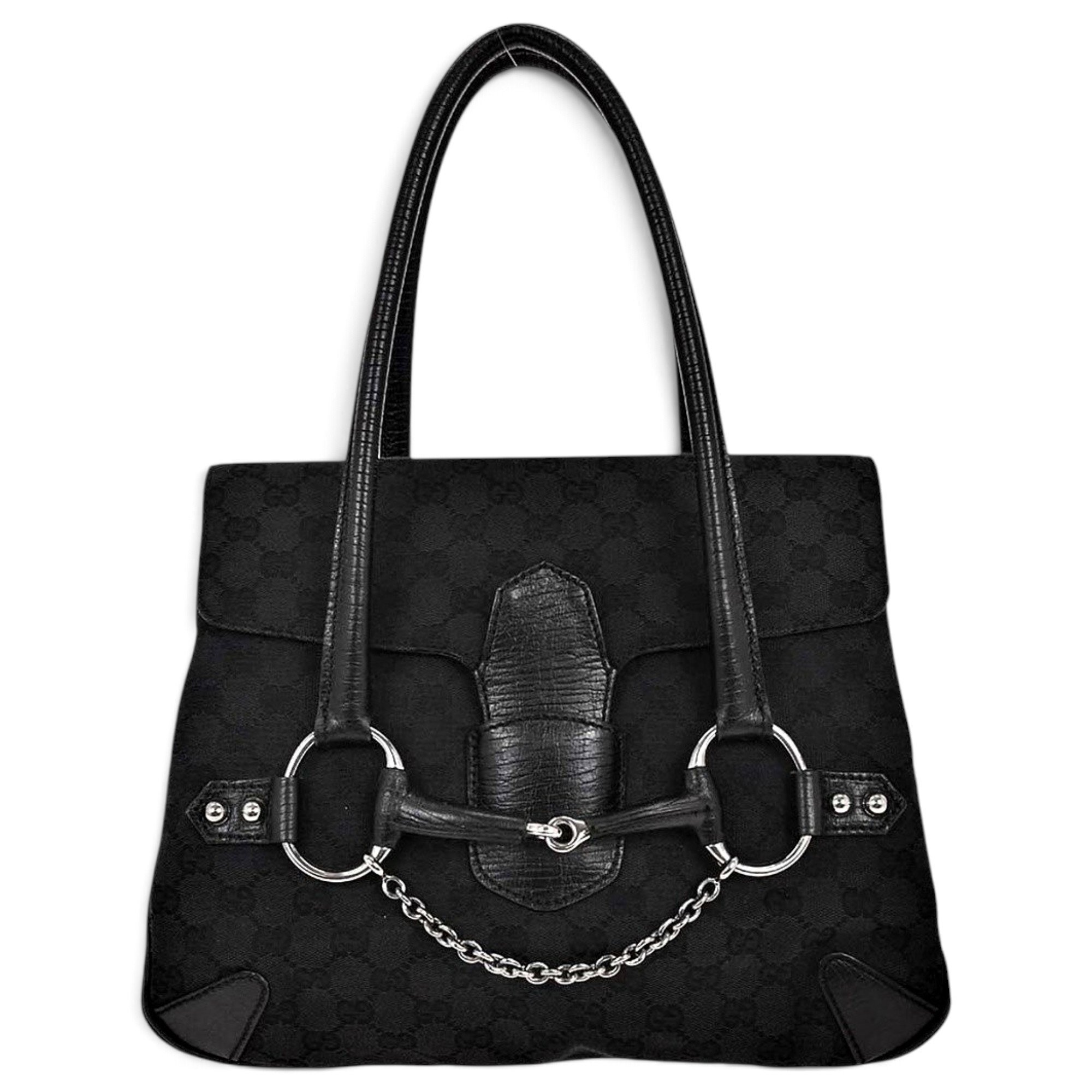 Horsebit Chain cloth handbag