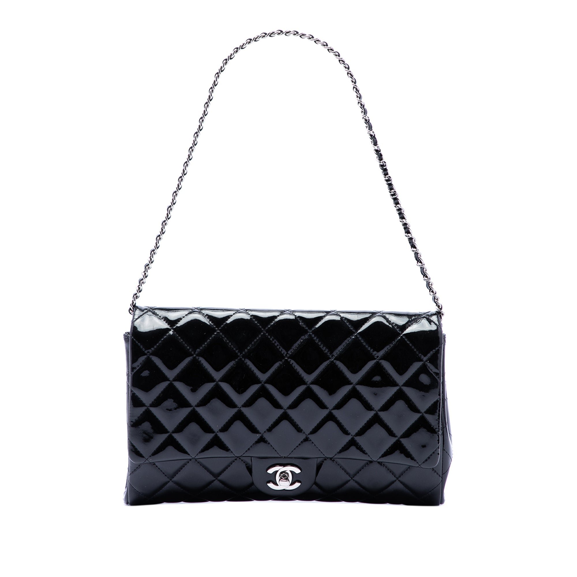 Patent leather handbag