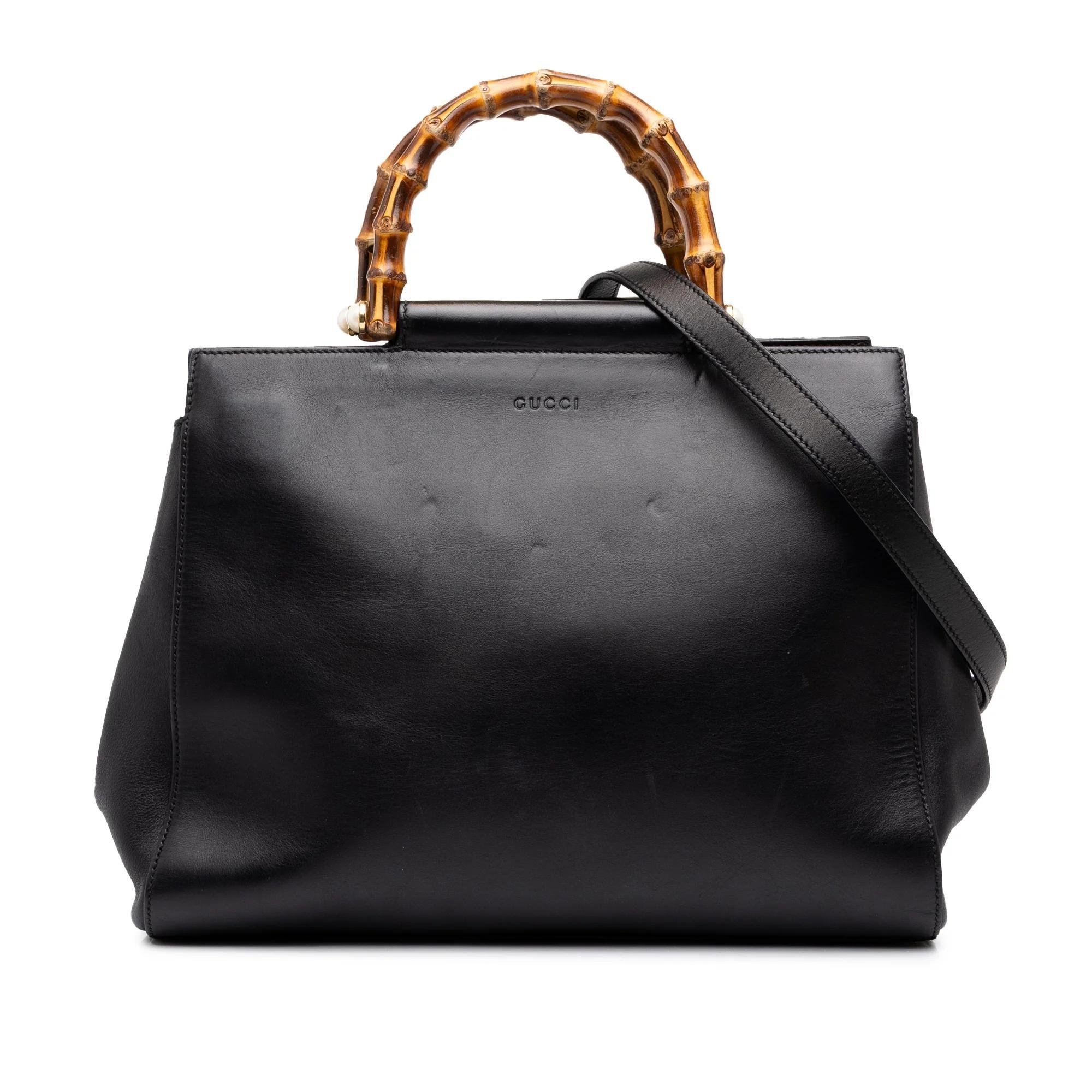Bamboo leather handbag