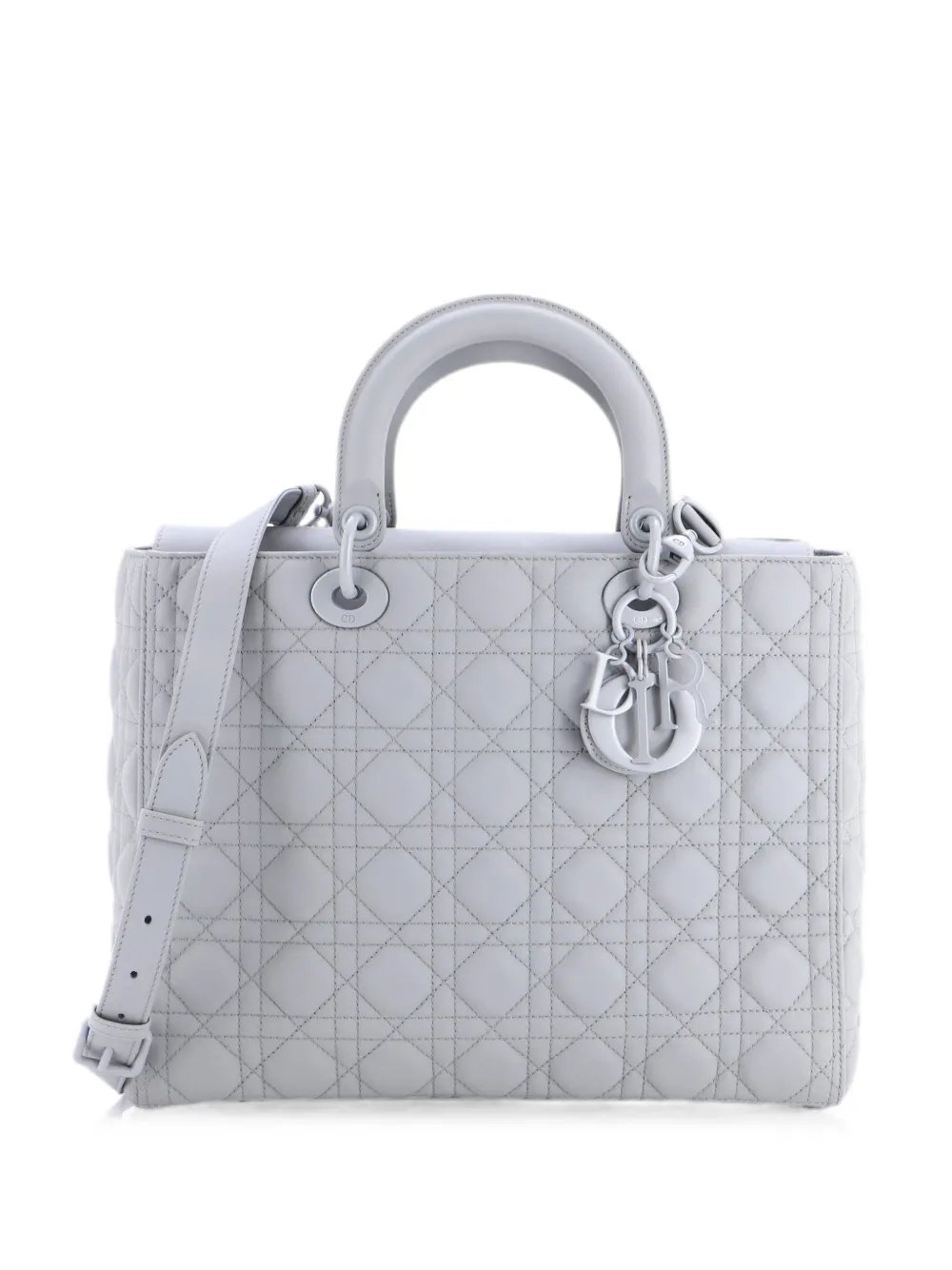 Ultra Matte Lady Dior Bag Cannage Quilt Calfskin Large satchel