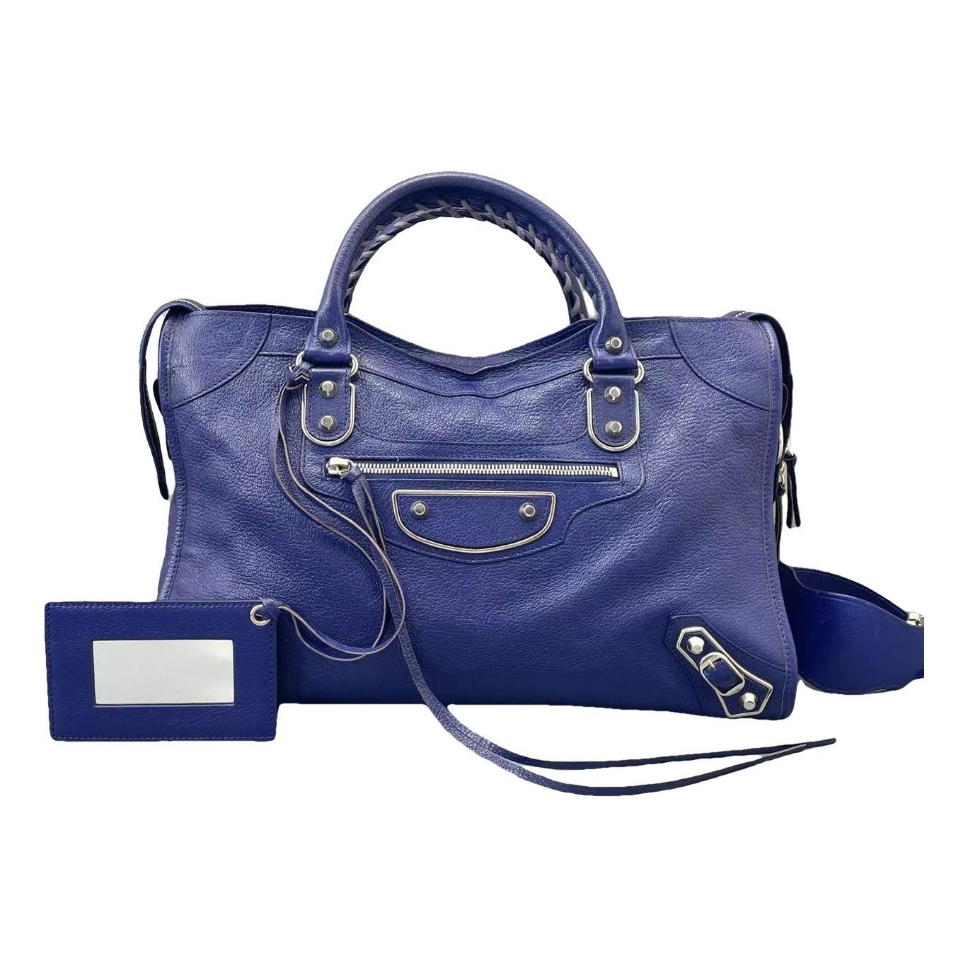 City leather handbag
