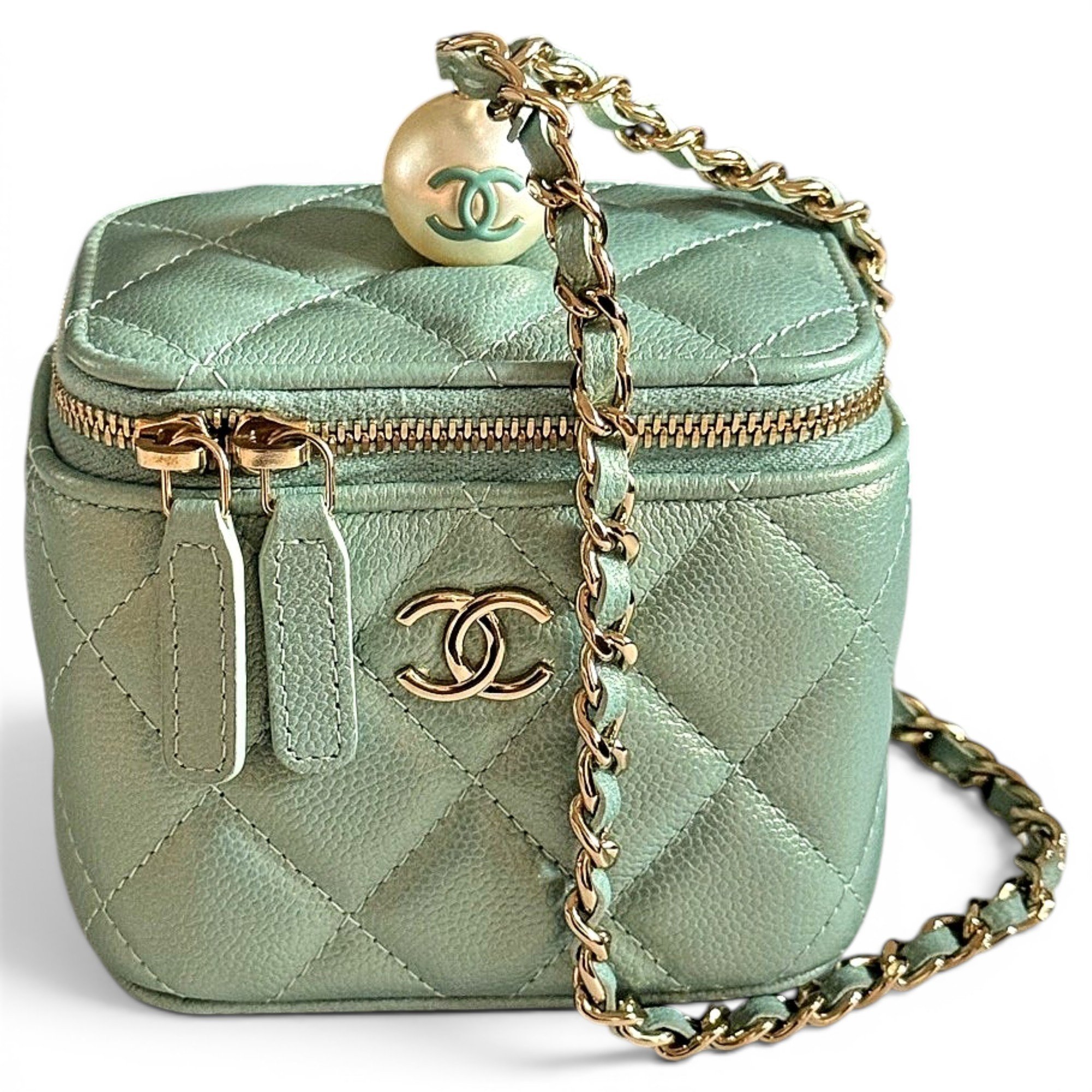 Trendy CC Vanity leather handbag