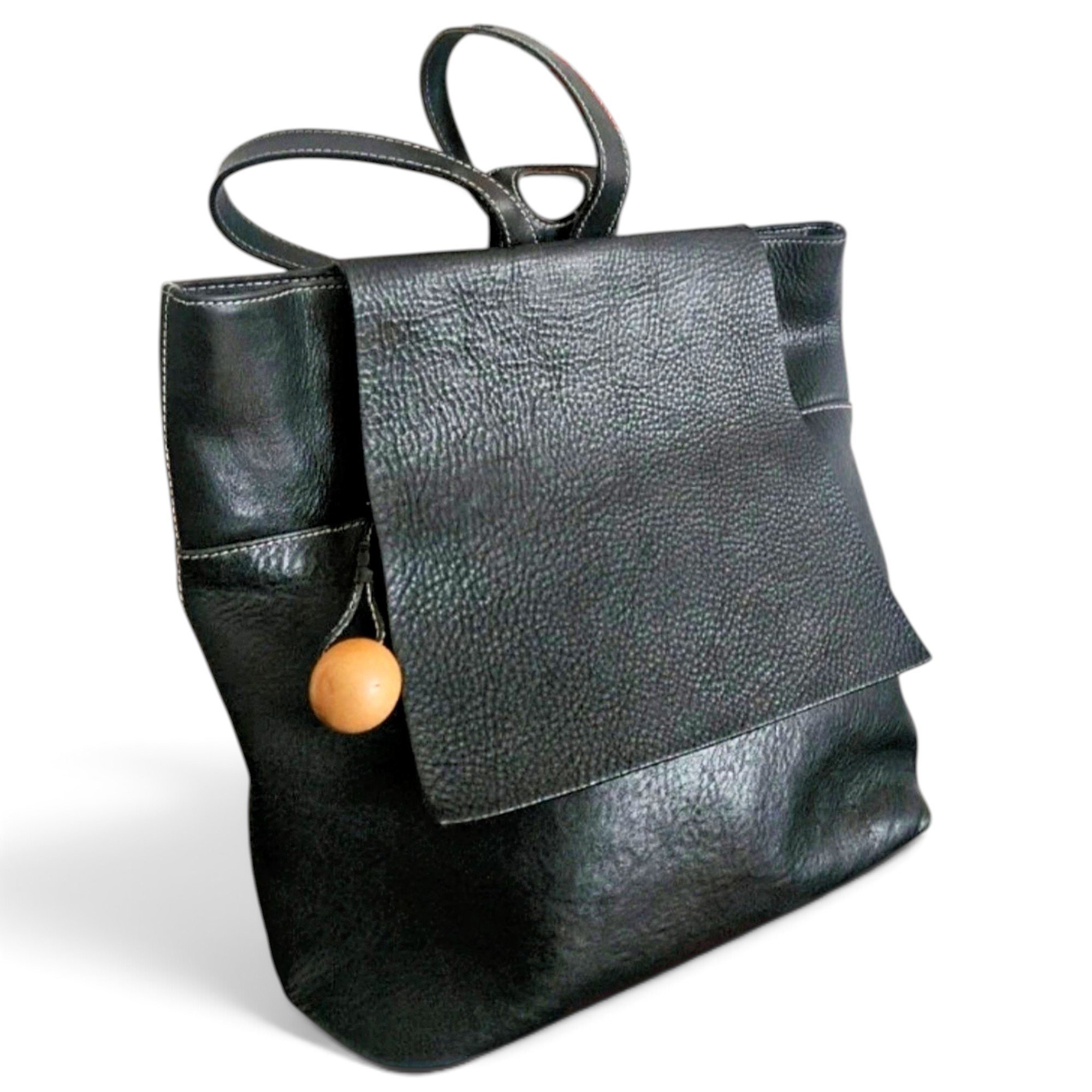 Leather backpack