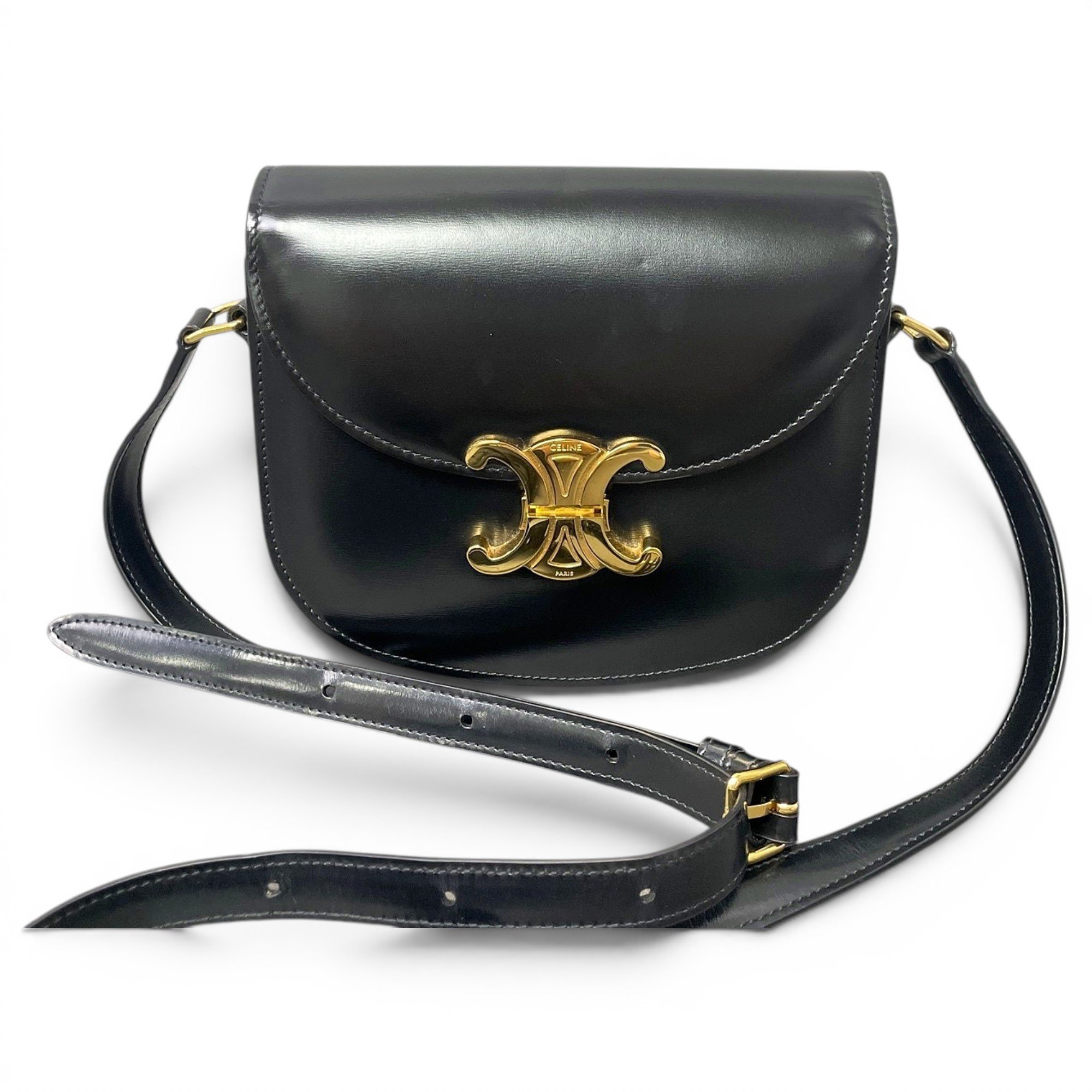 Triomphe leather crossbody bag