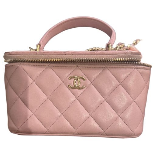 Vanity leather handbag