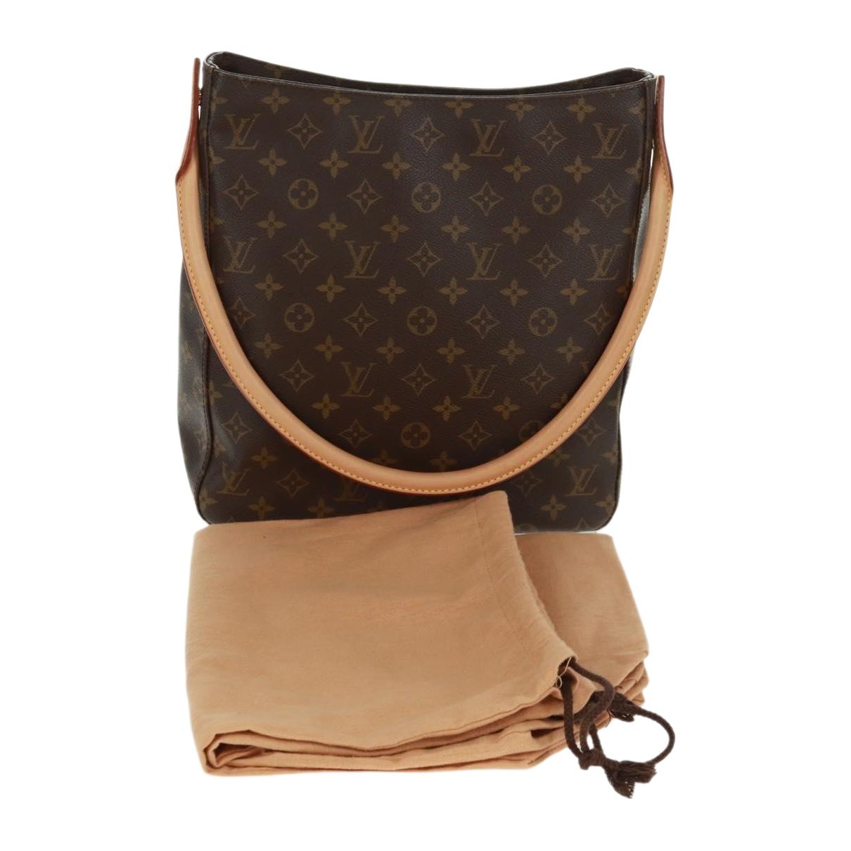 Looping leather handbag