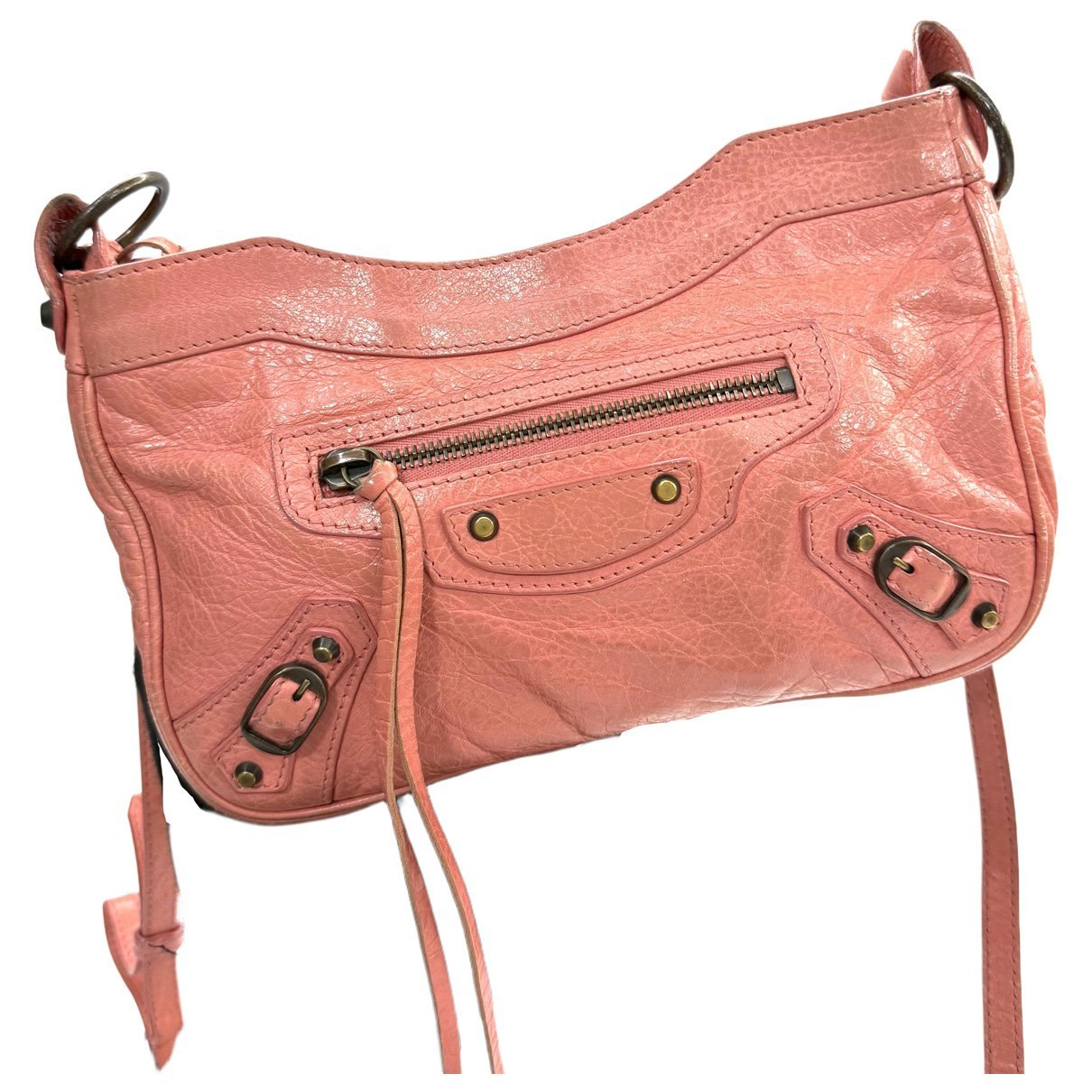 City leather handbag