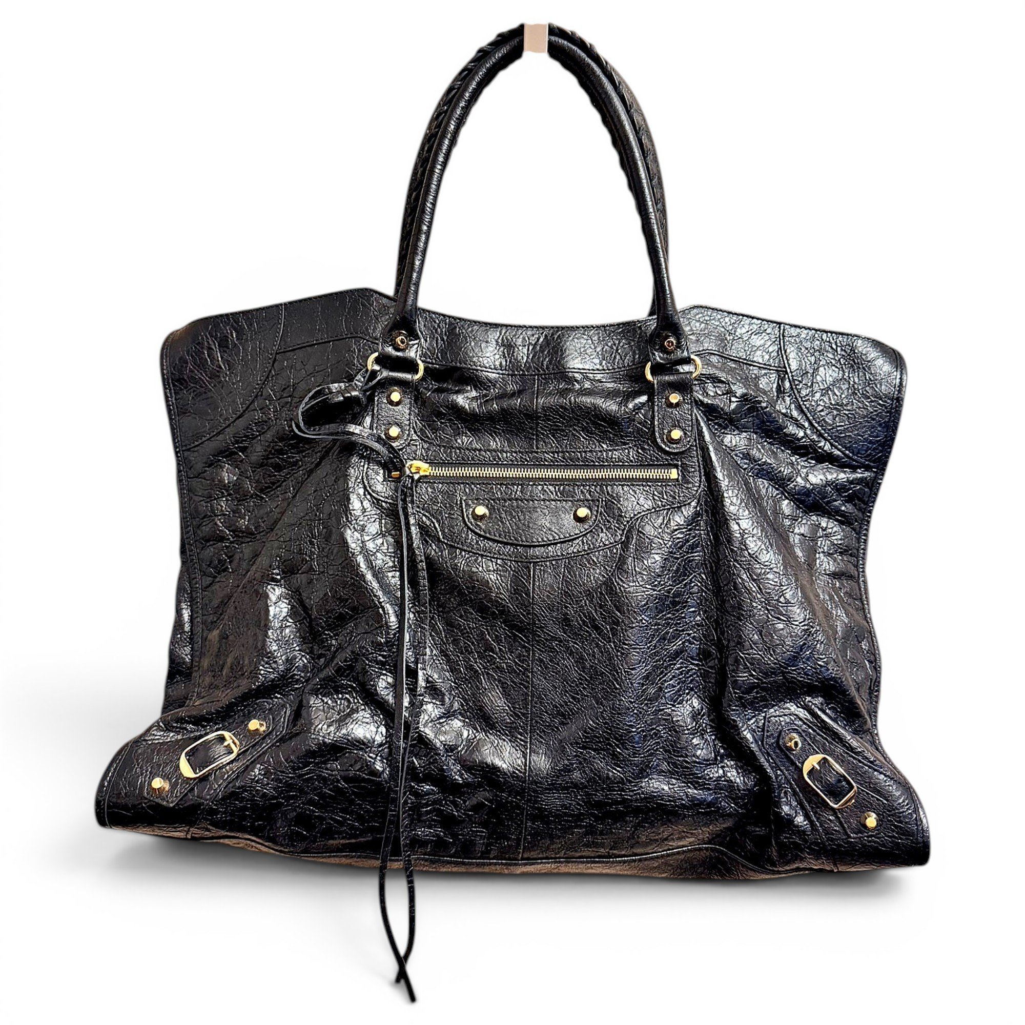 City leather handbag