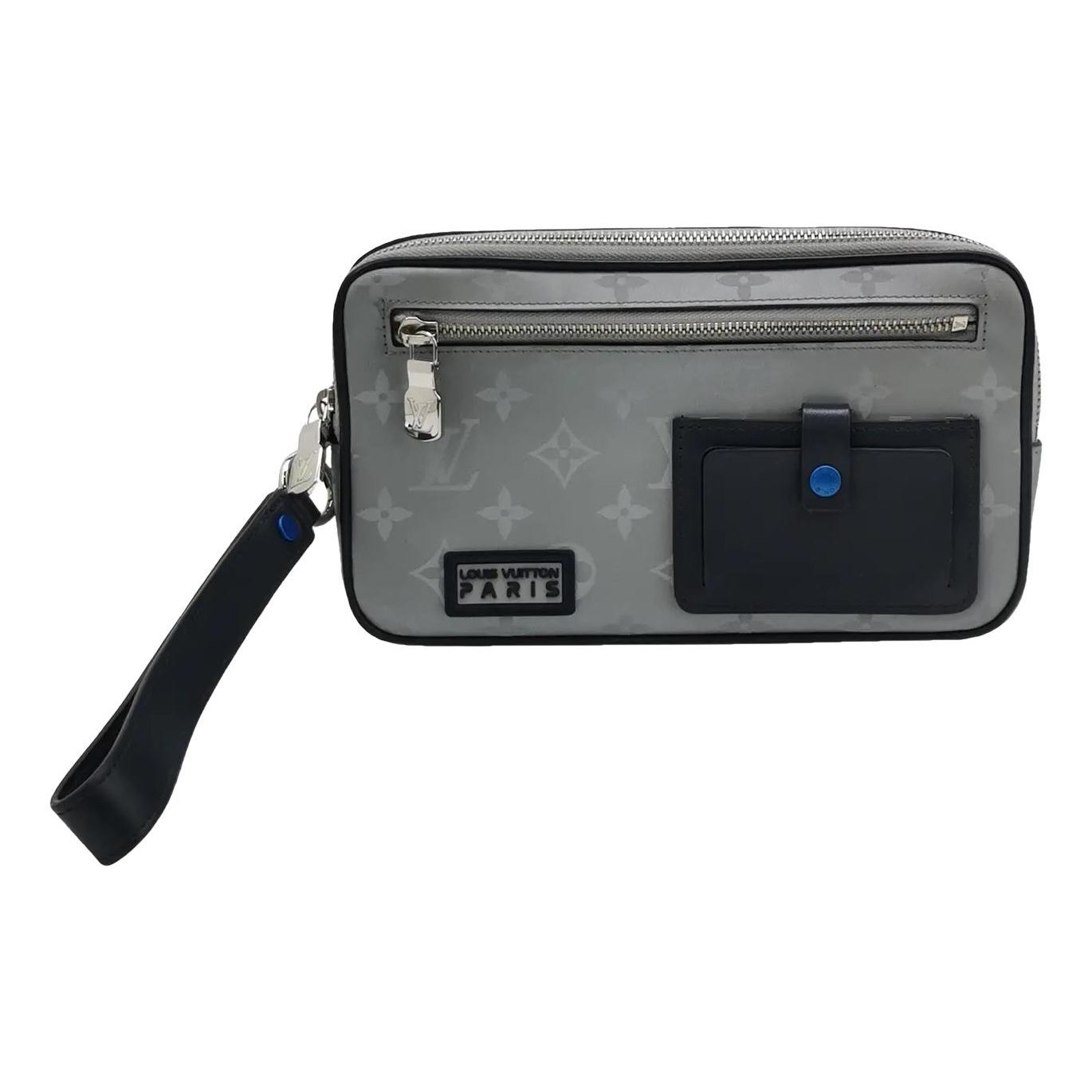 Leather clutch bag