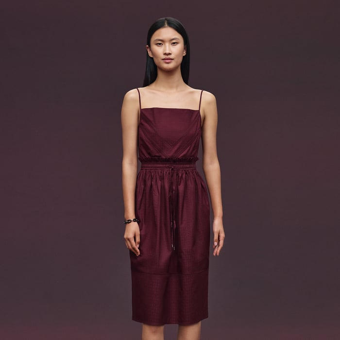 Rouge Bordeaux "Mosaique" Pouch Dress