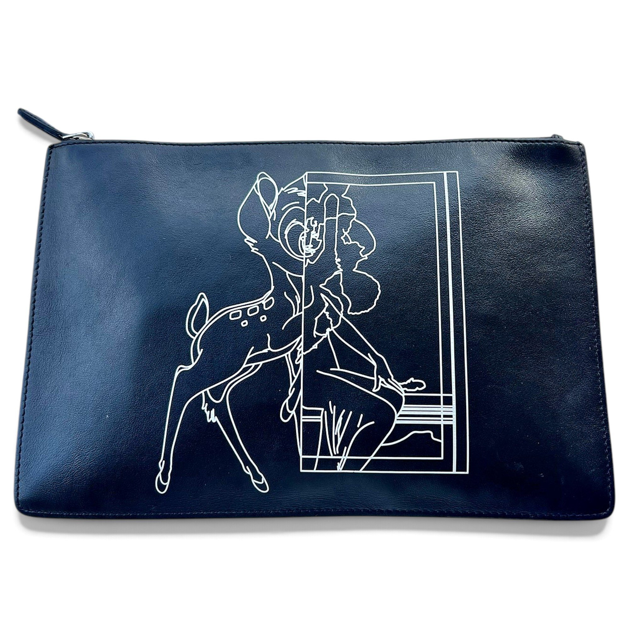 Leather clutch bag