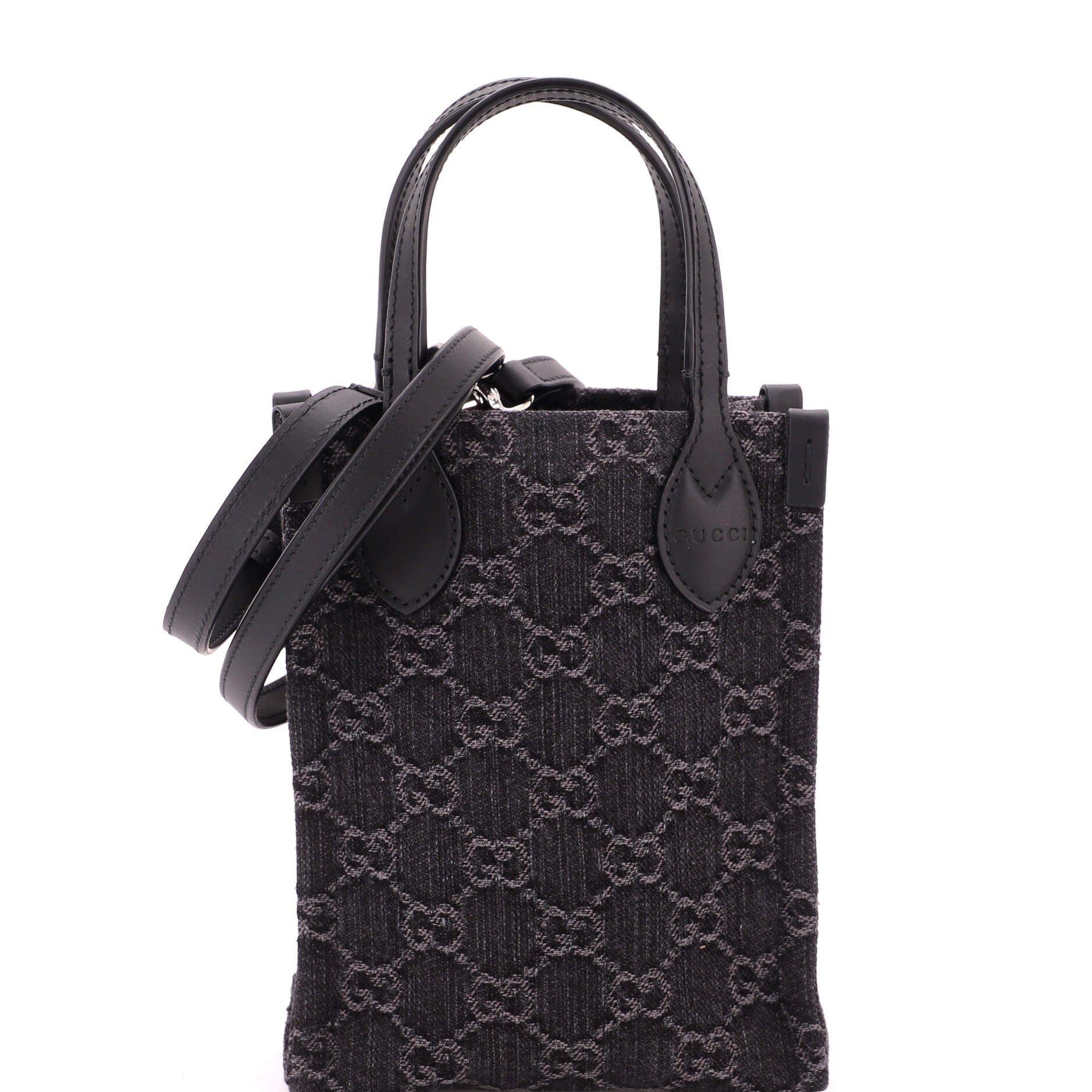 Vertical Tote GG Denim Mini