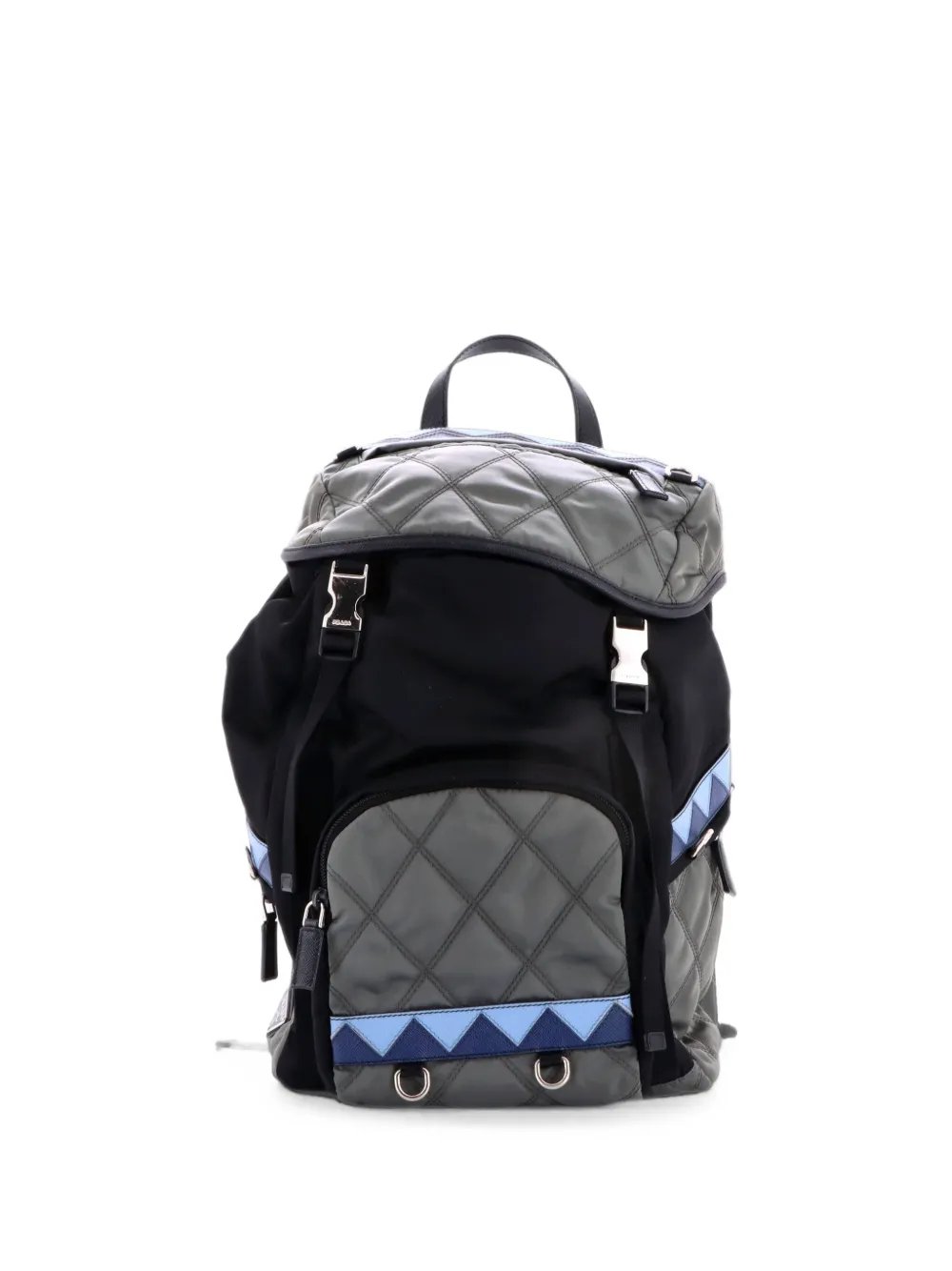 Camouflage Quilted Tessuto with Saffiano Large backpack