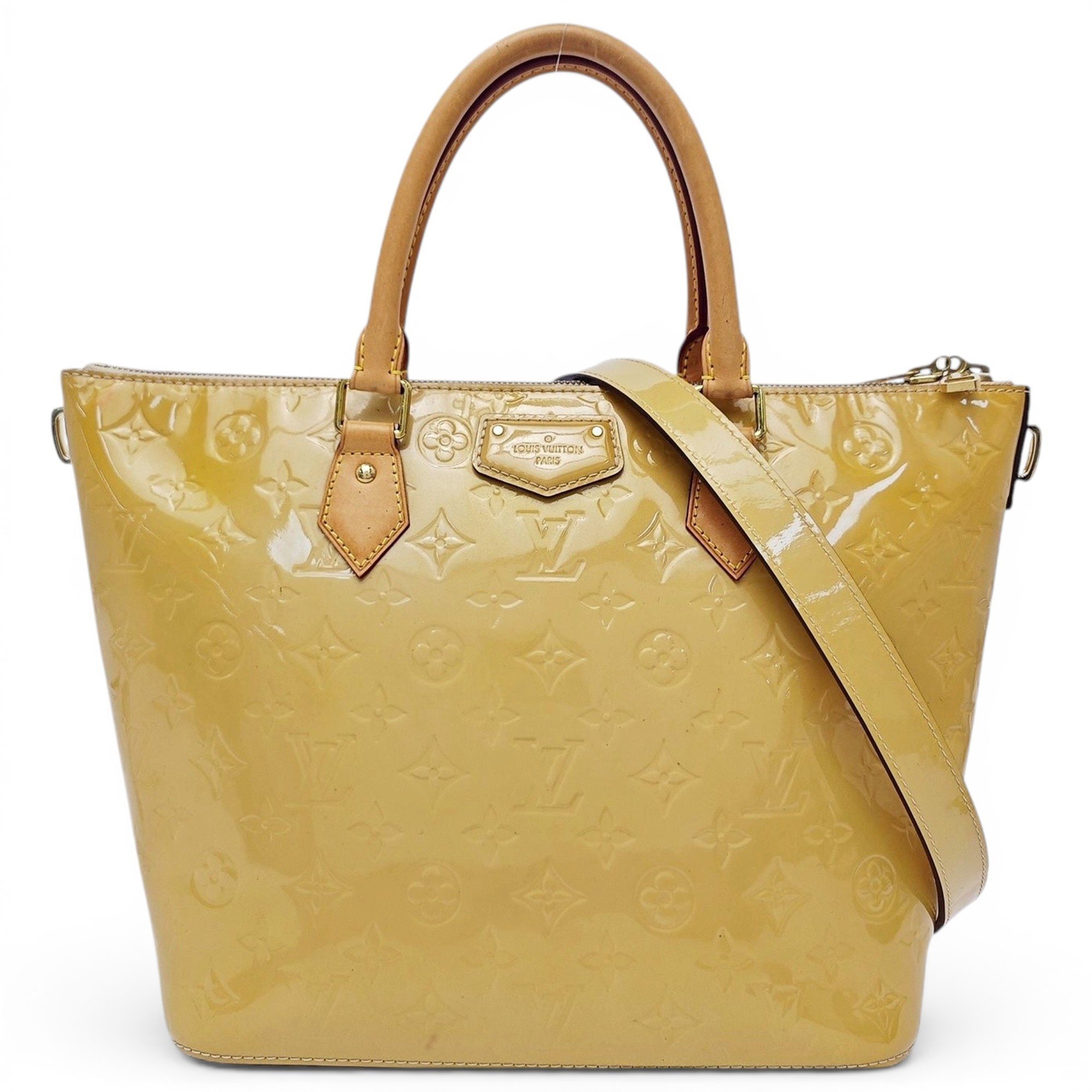 Patent leather handbag