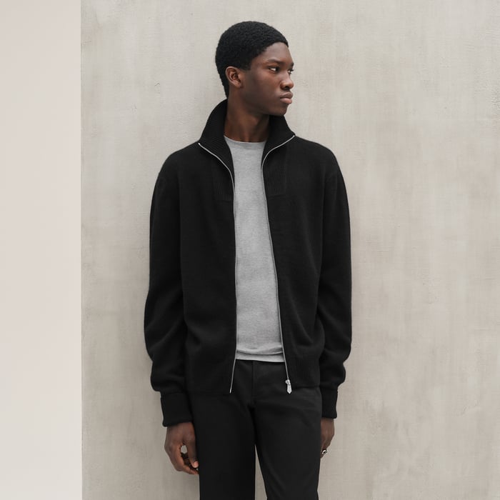 Noir Cashmere "Maillon Chaine d'Ancre" Full-zip Jacket