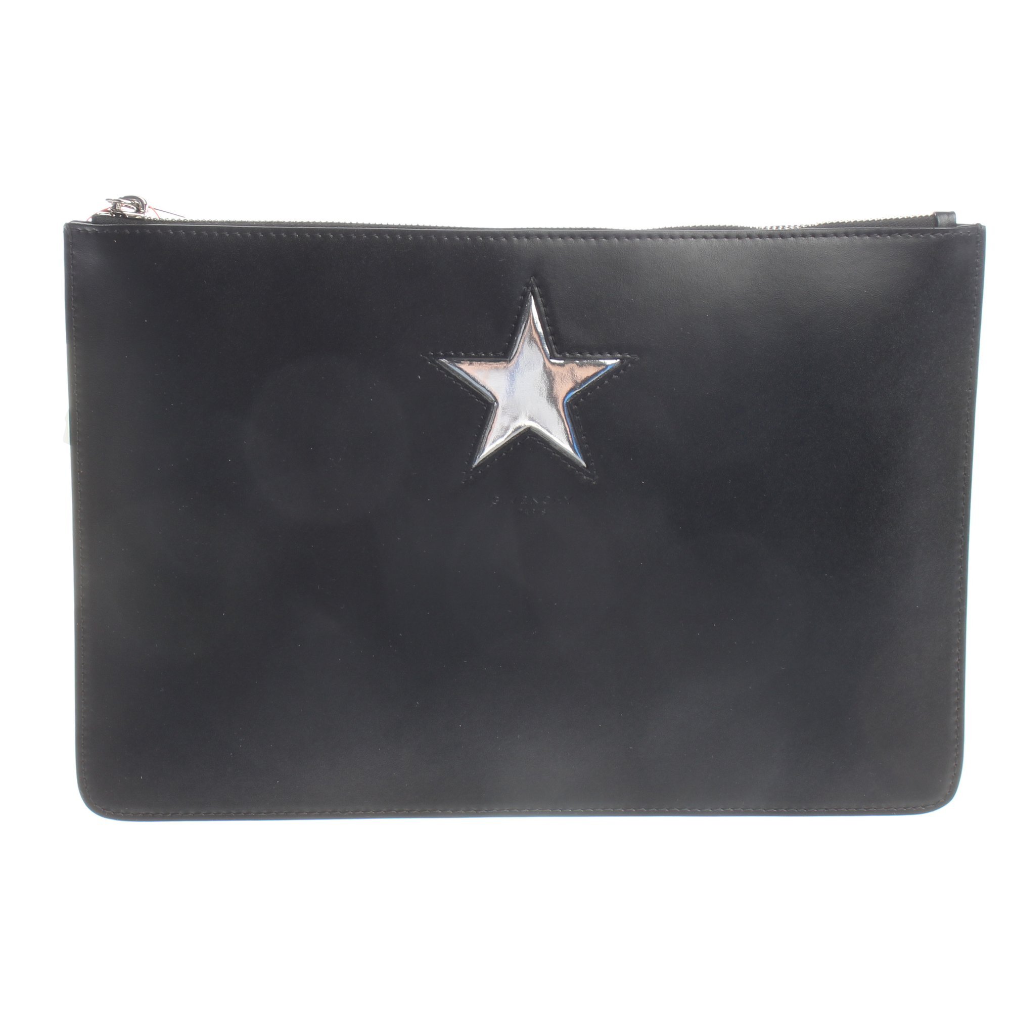 Leather clutch bag