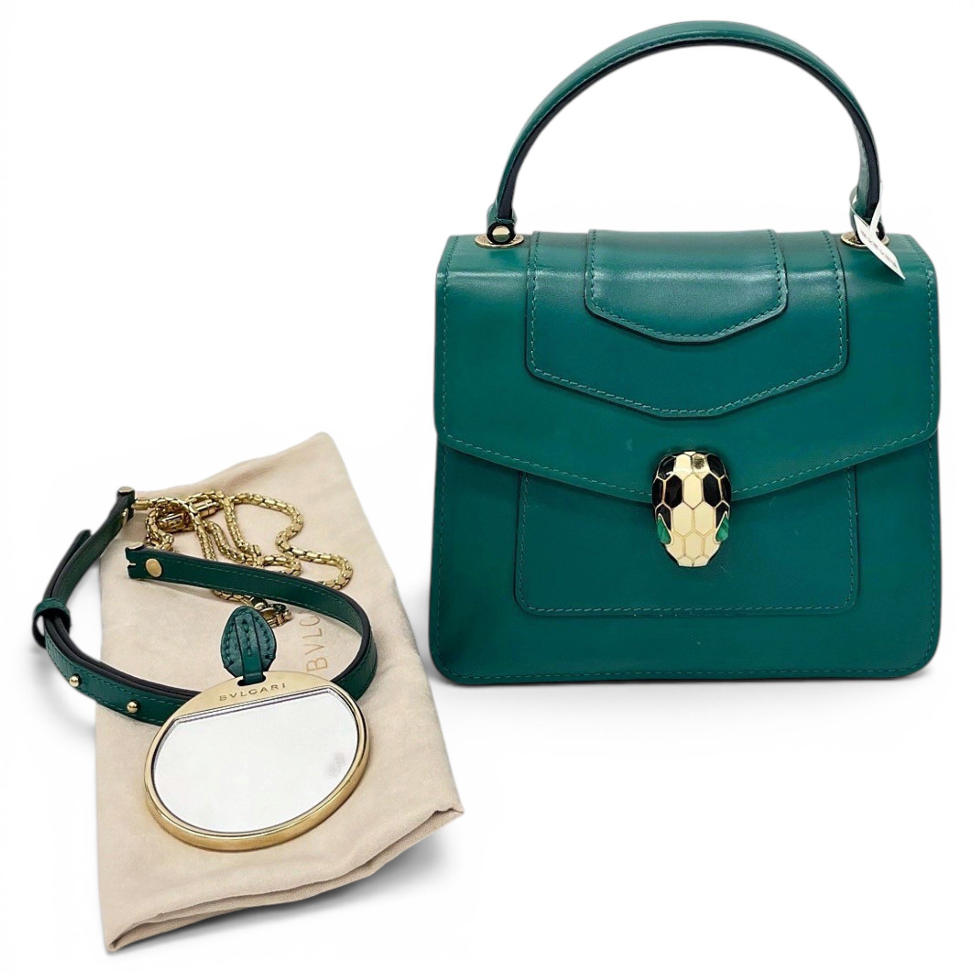 Serpenti leather handbag