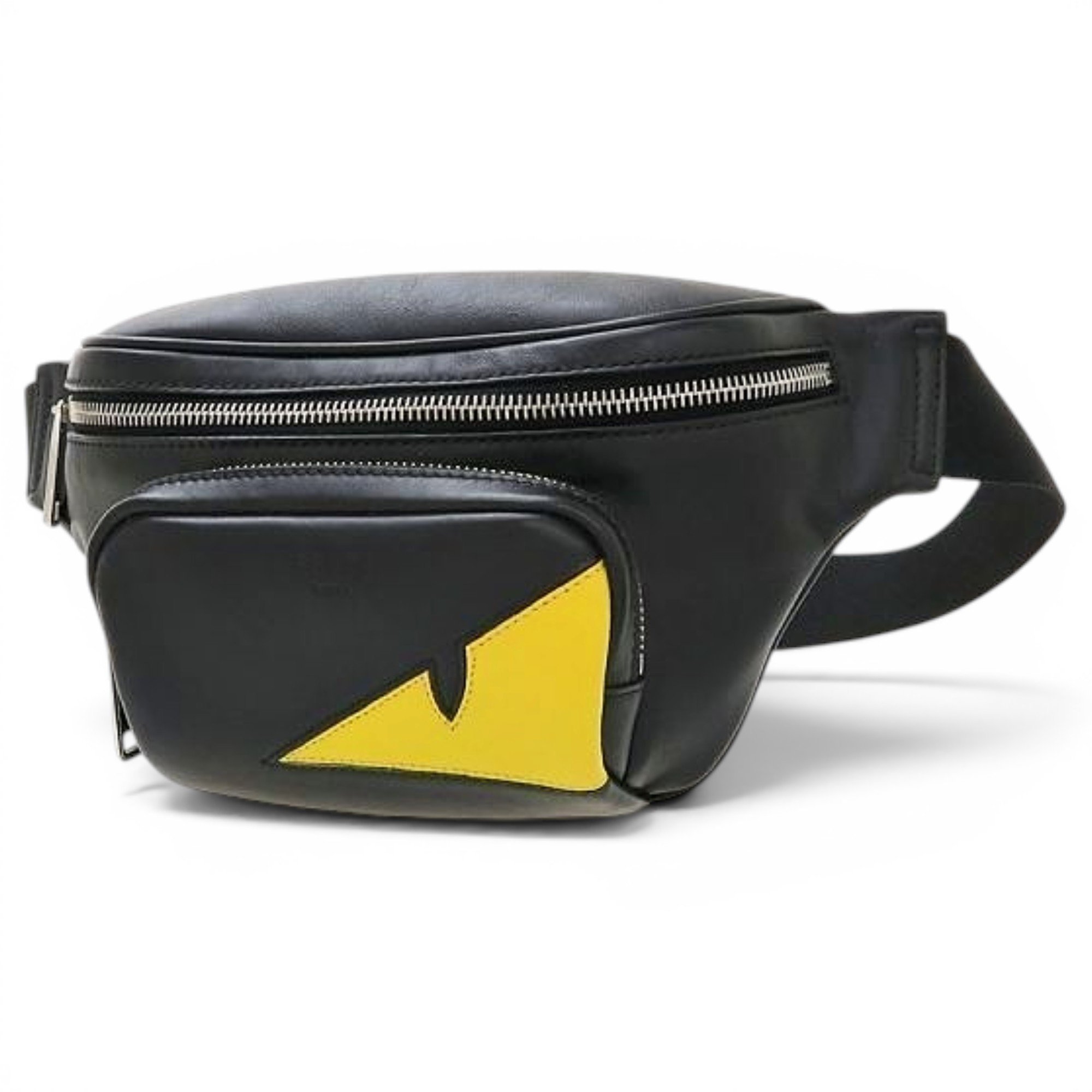 Pocket leather handbag