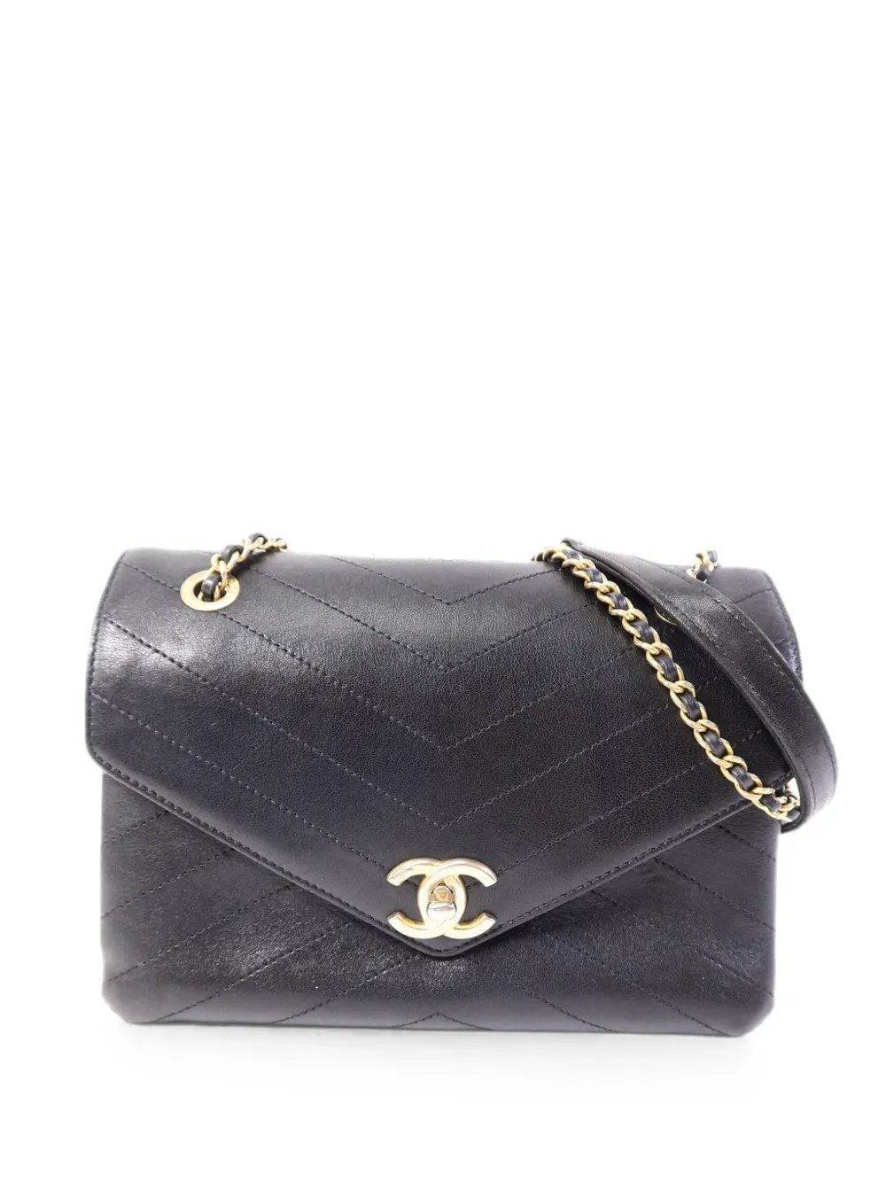 CC turn-lock envelope flap shoulder bag