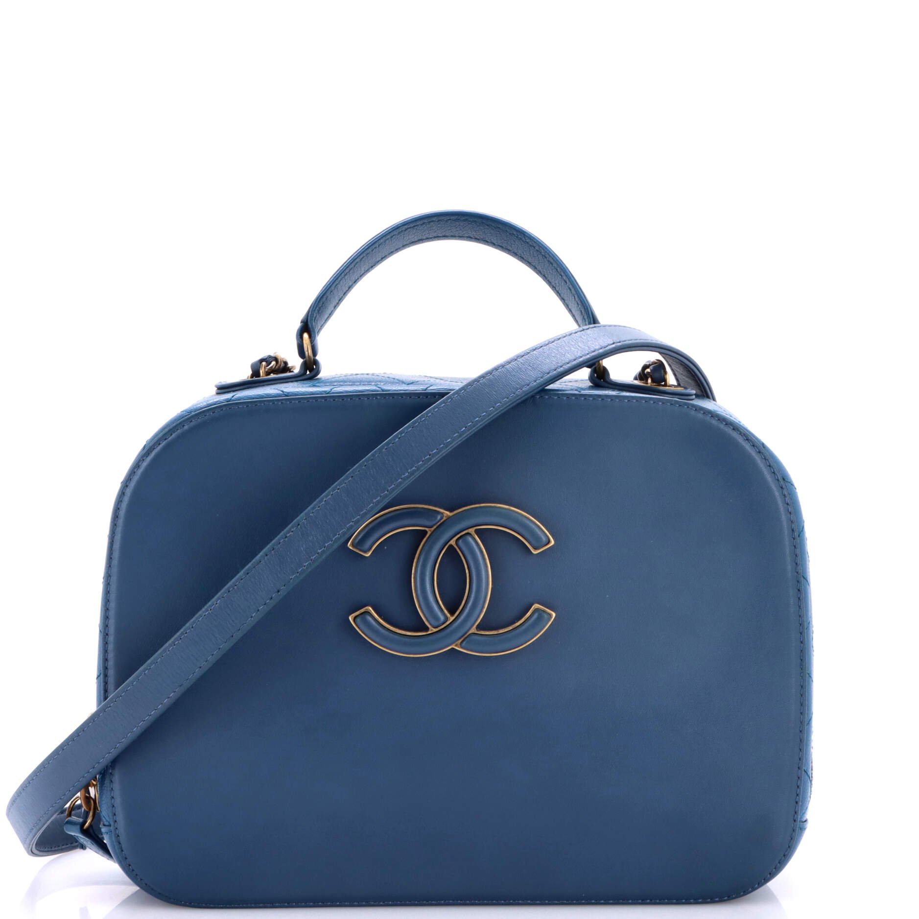 Coco Curve Vanity Case Calfskin and Quilted Goatskin Medium