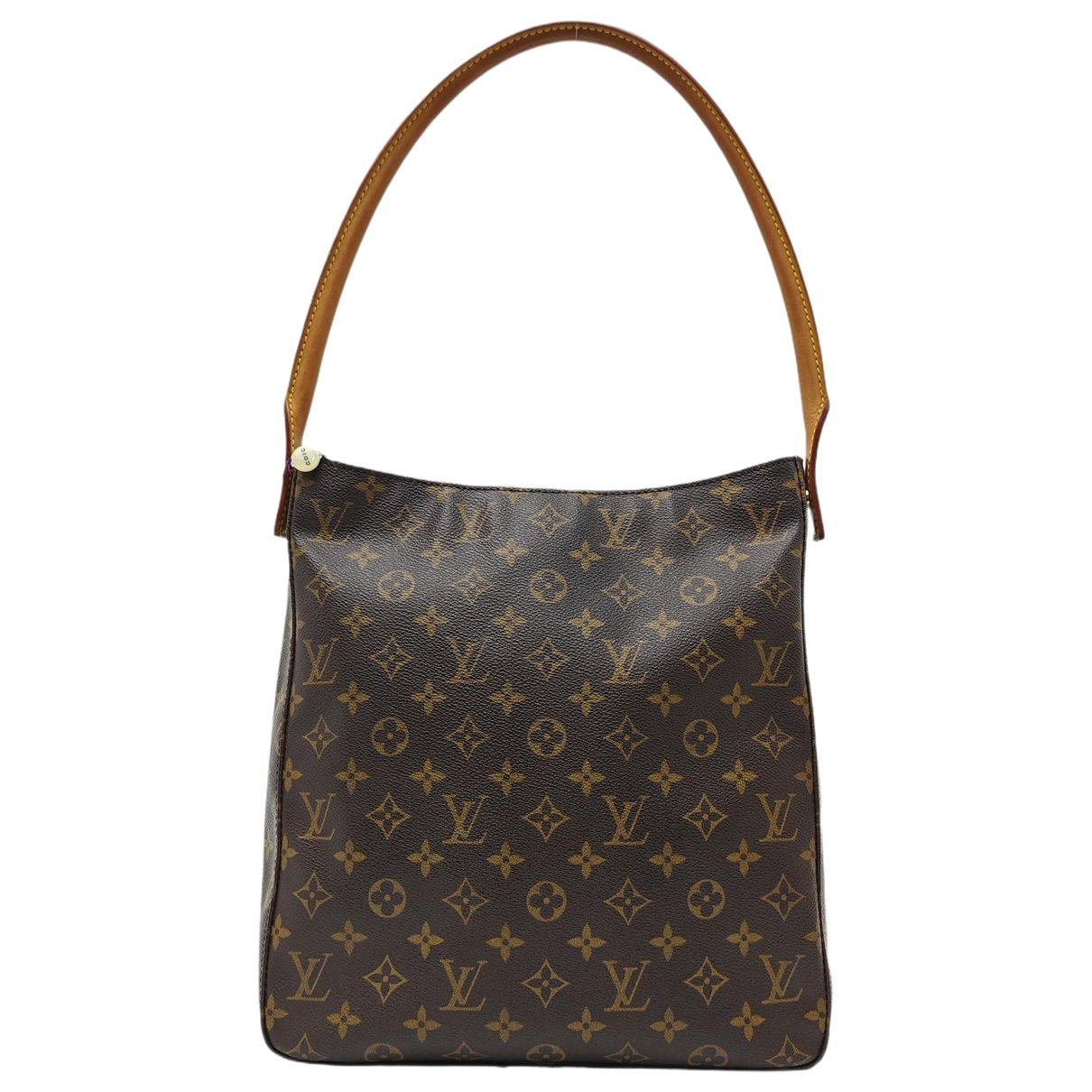 Looping leather handbag