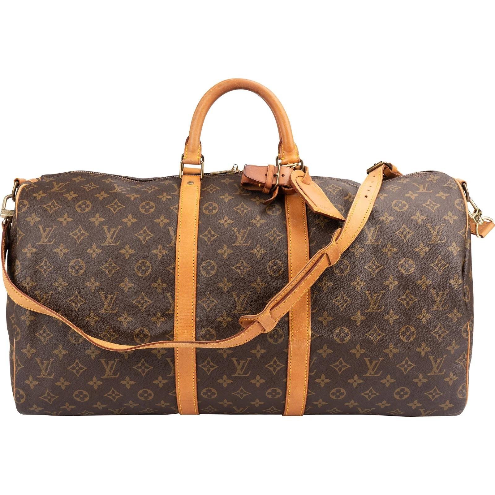 Keepall leather travel bag