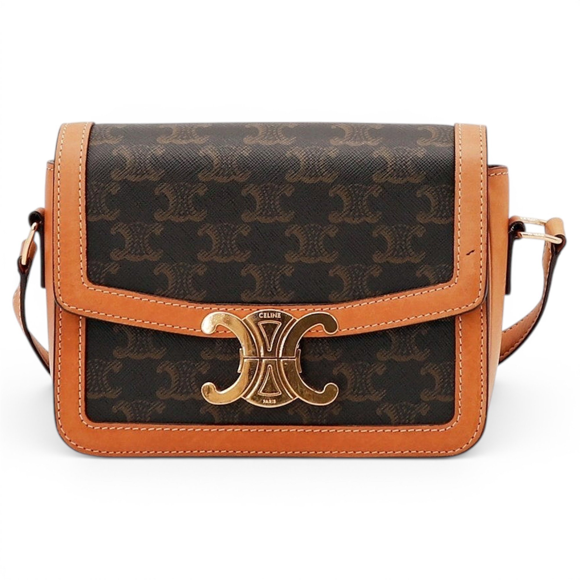Triomphe leather handbag