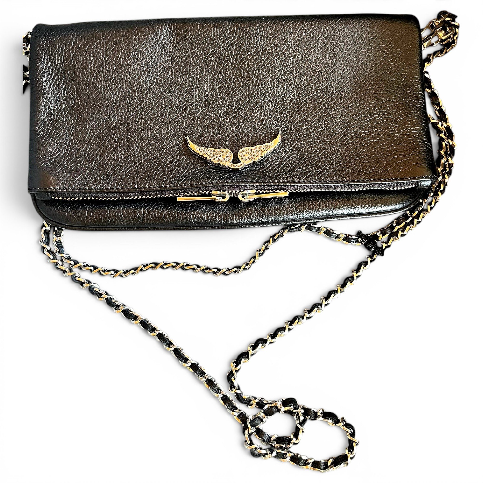 Rock leather crossbody bag