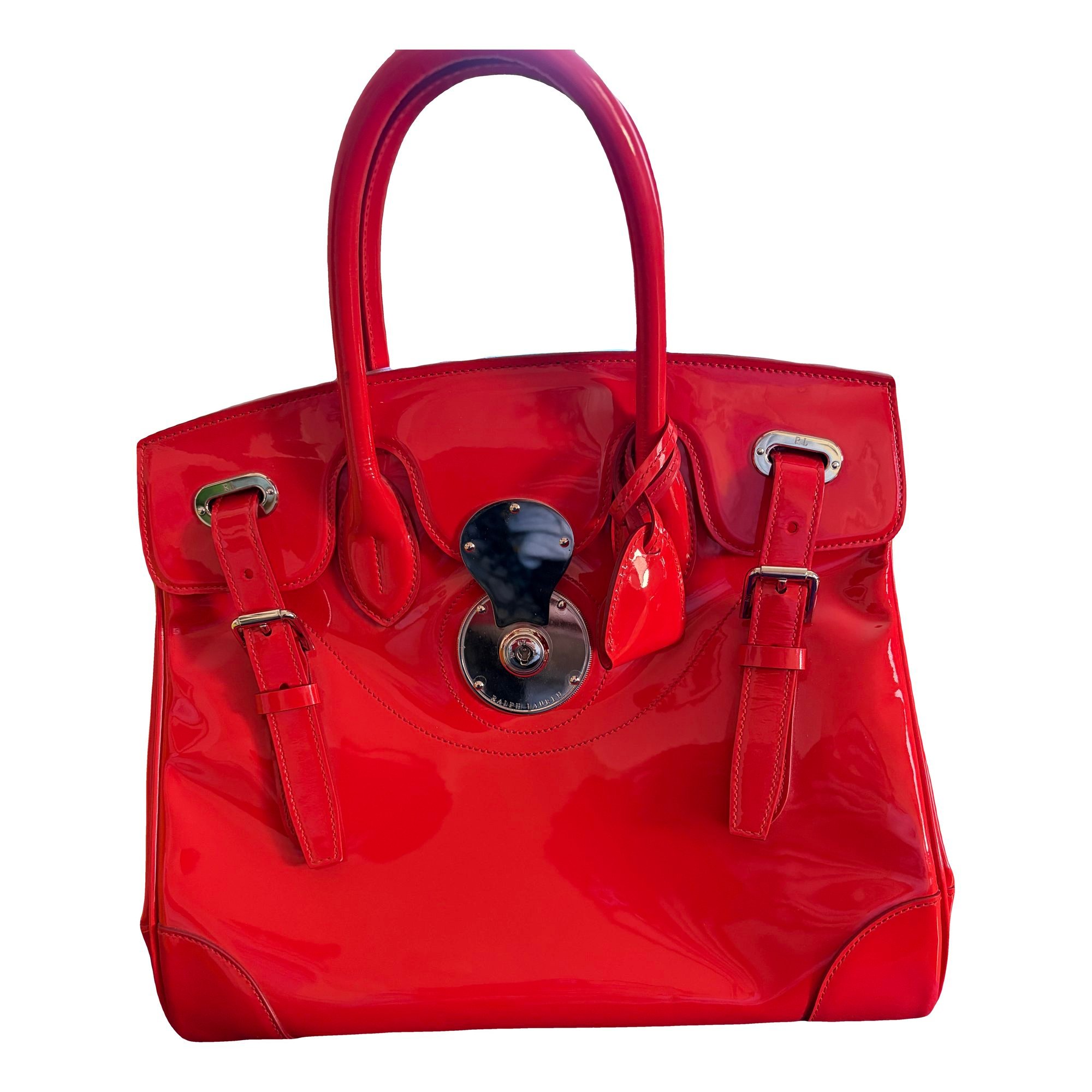 Patent leather handbag