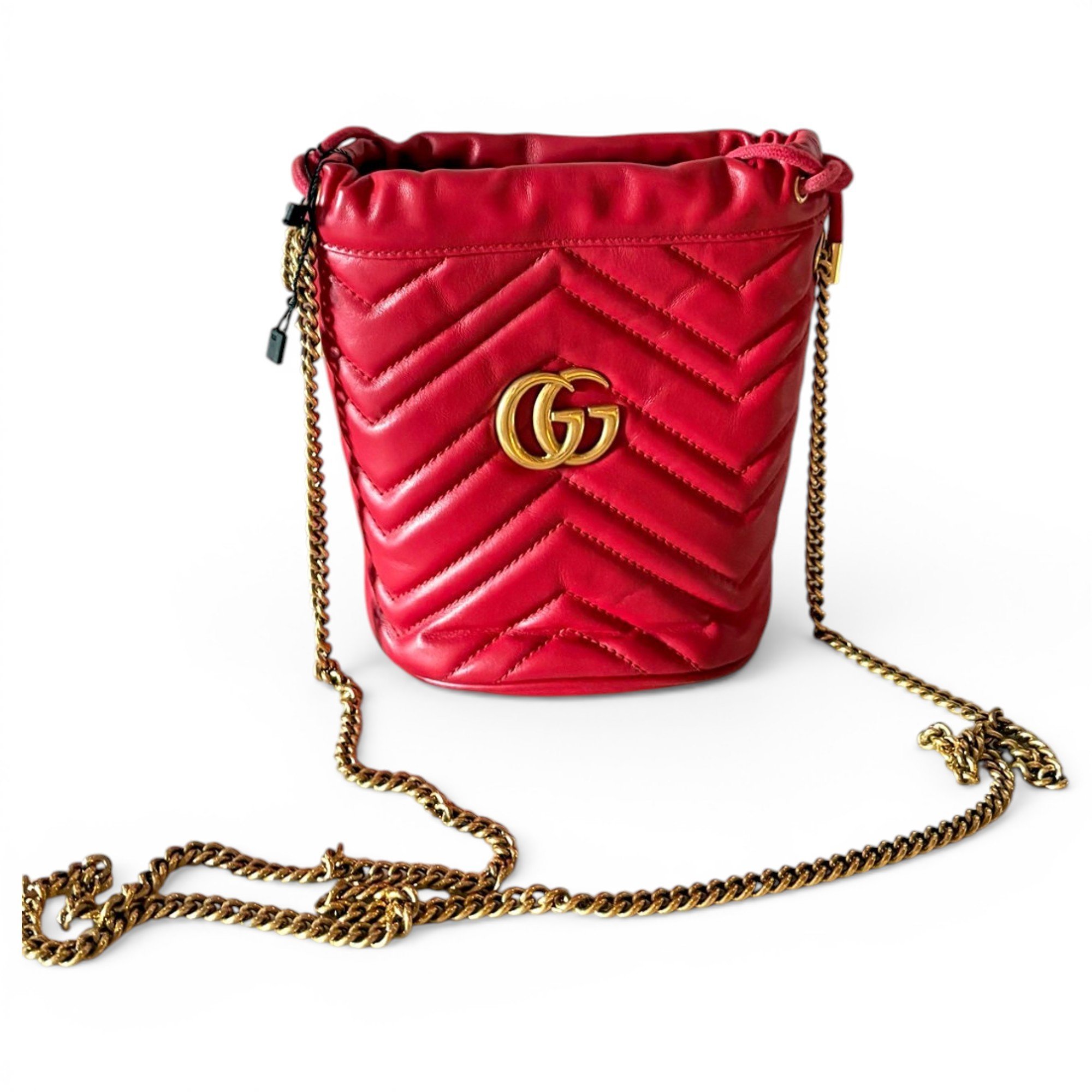 GG Marmont Chain Bucket leather bag