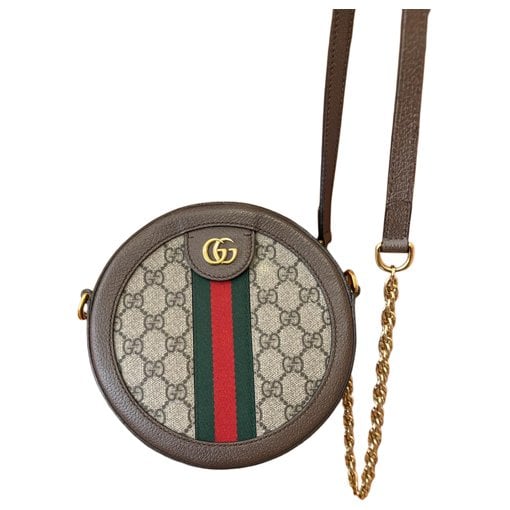 Ophidia Round leather crossbody bag
