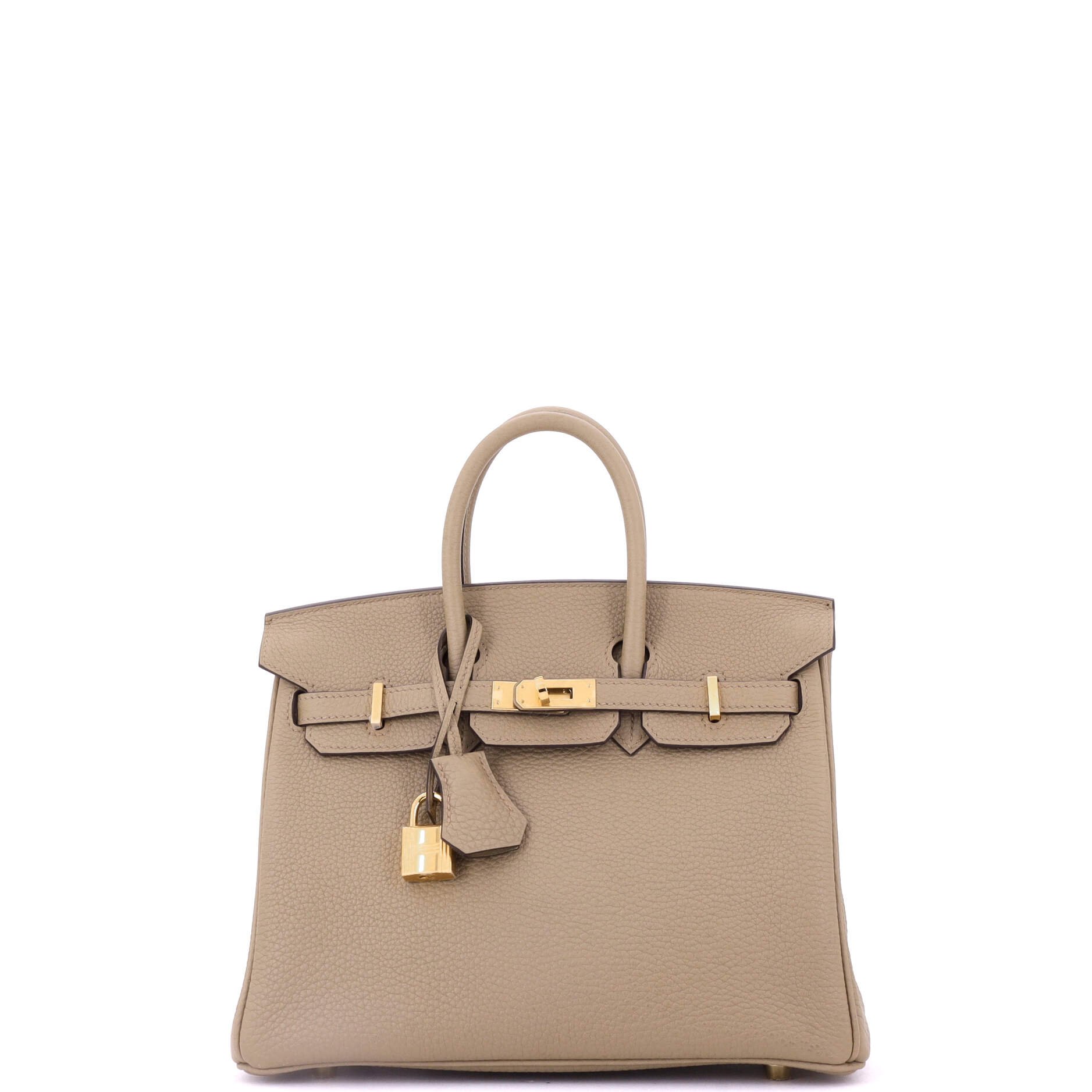 Hermes Birkin Handbag Beige Marfa Togo with Gold Hardware 25