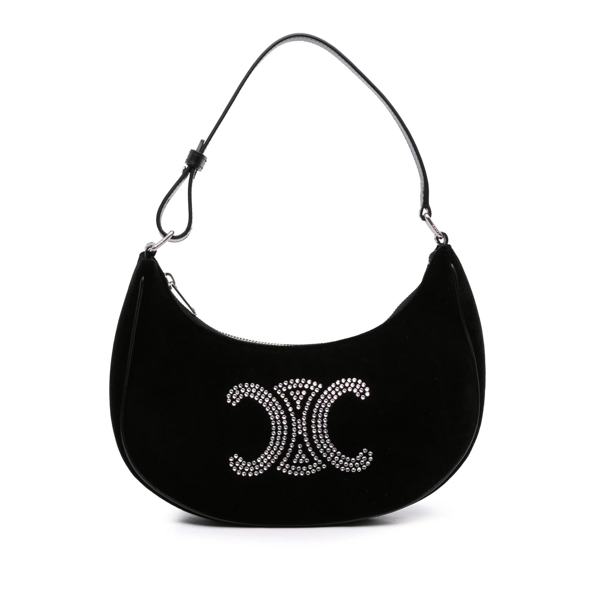 Triomphe velvet handbag