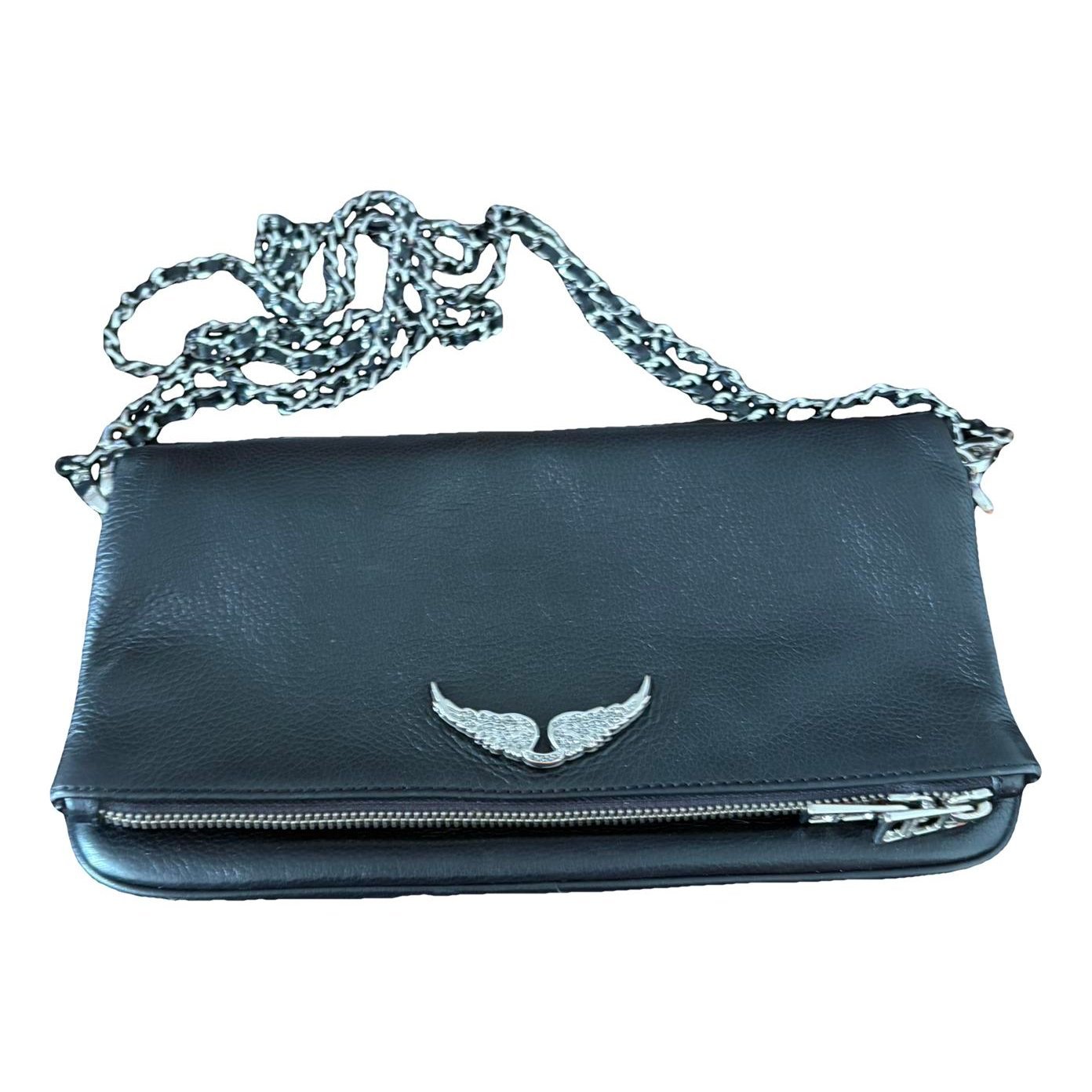 Leather clutch bag