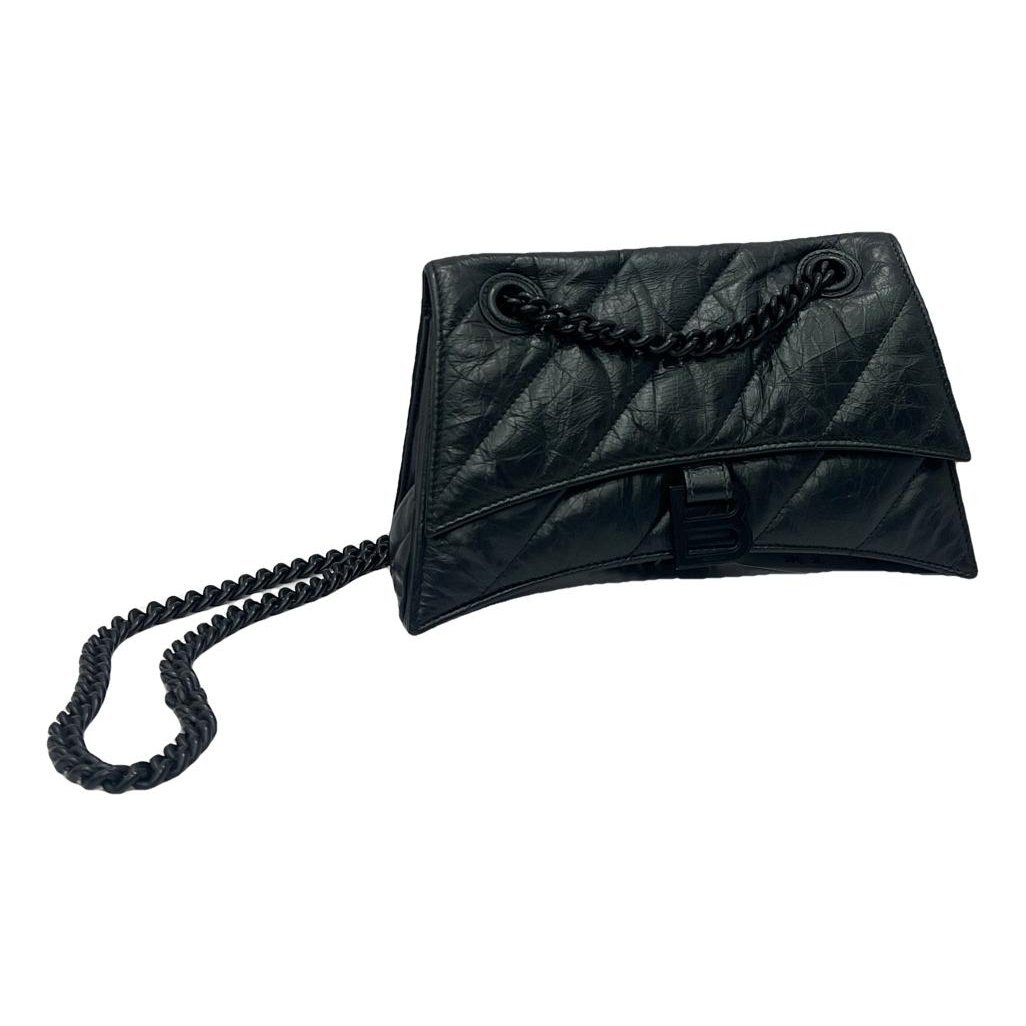 Crush leather handbag