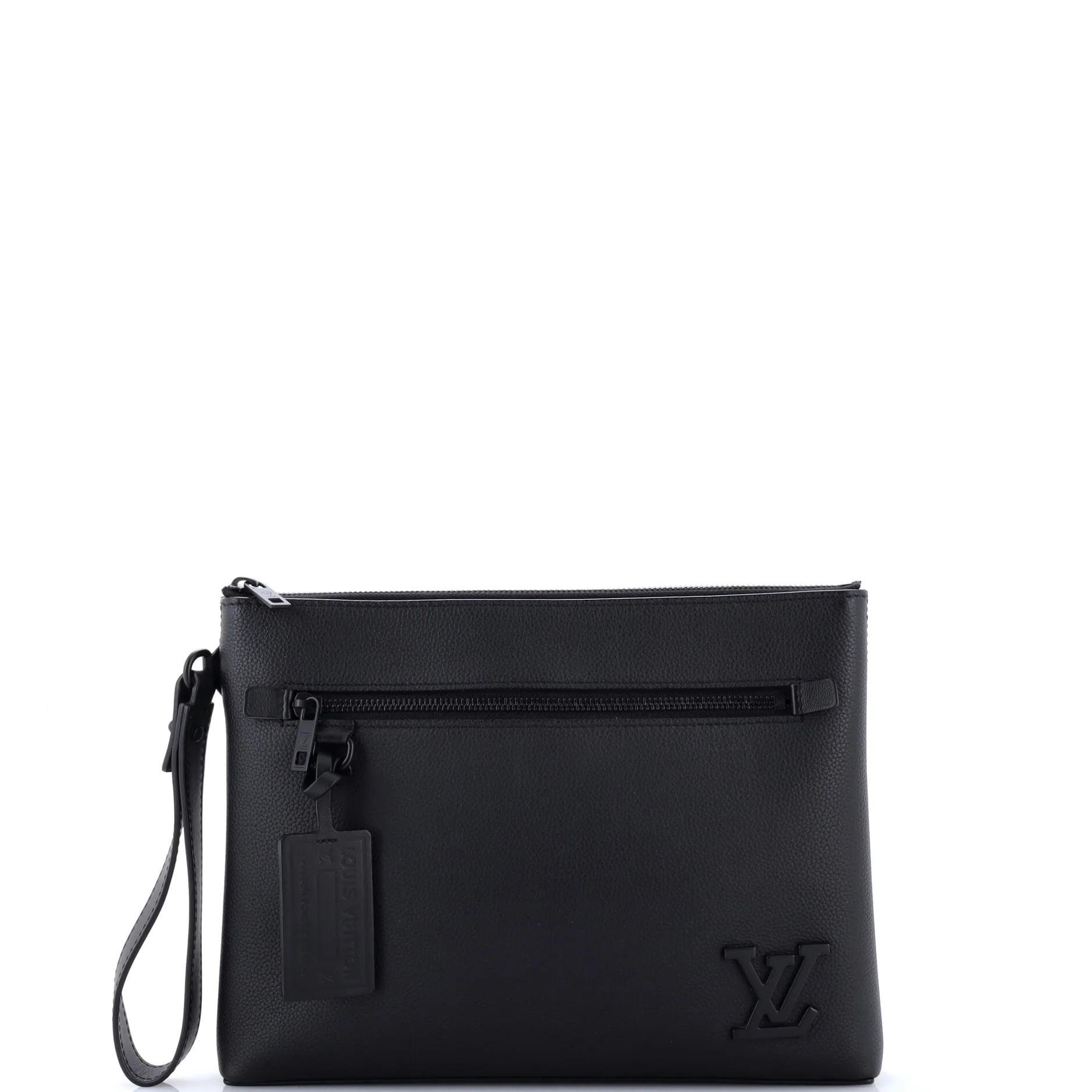 Leather clutch bag