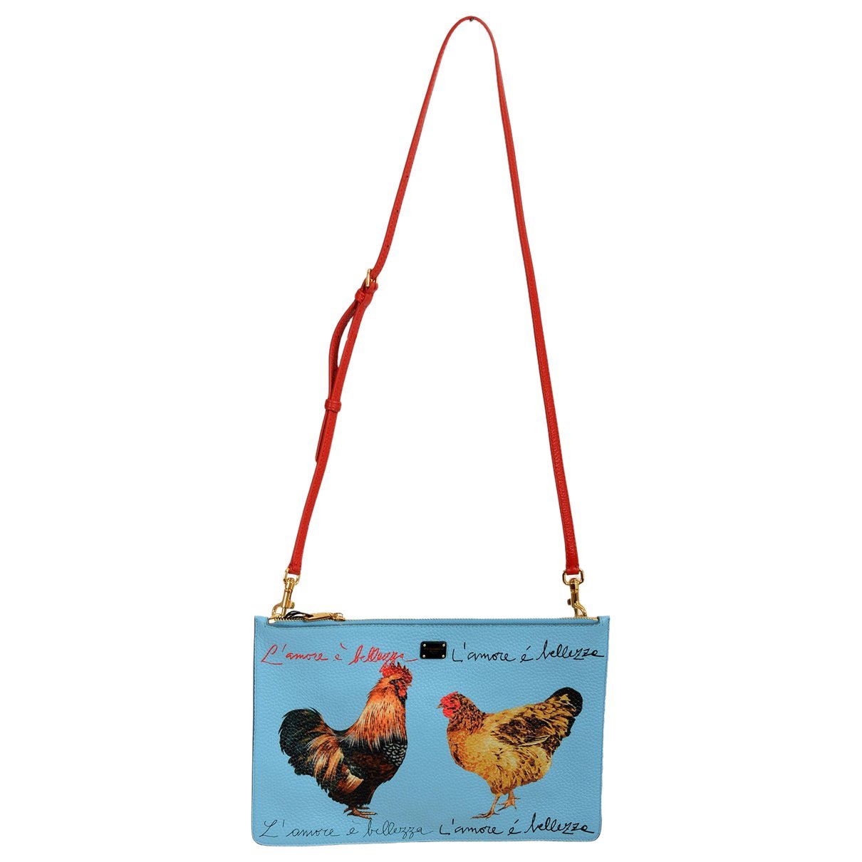 Leather clutch bag