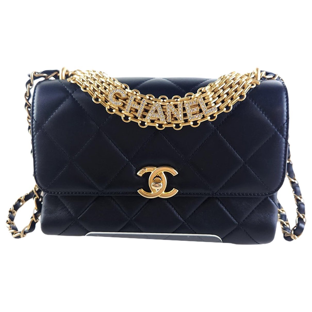 Leather clutch bag