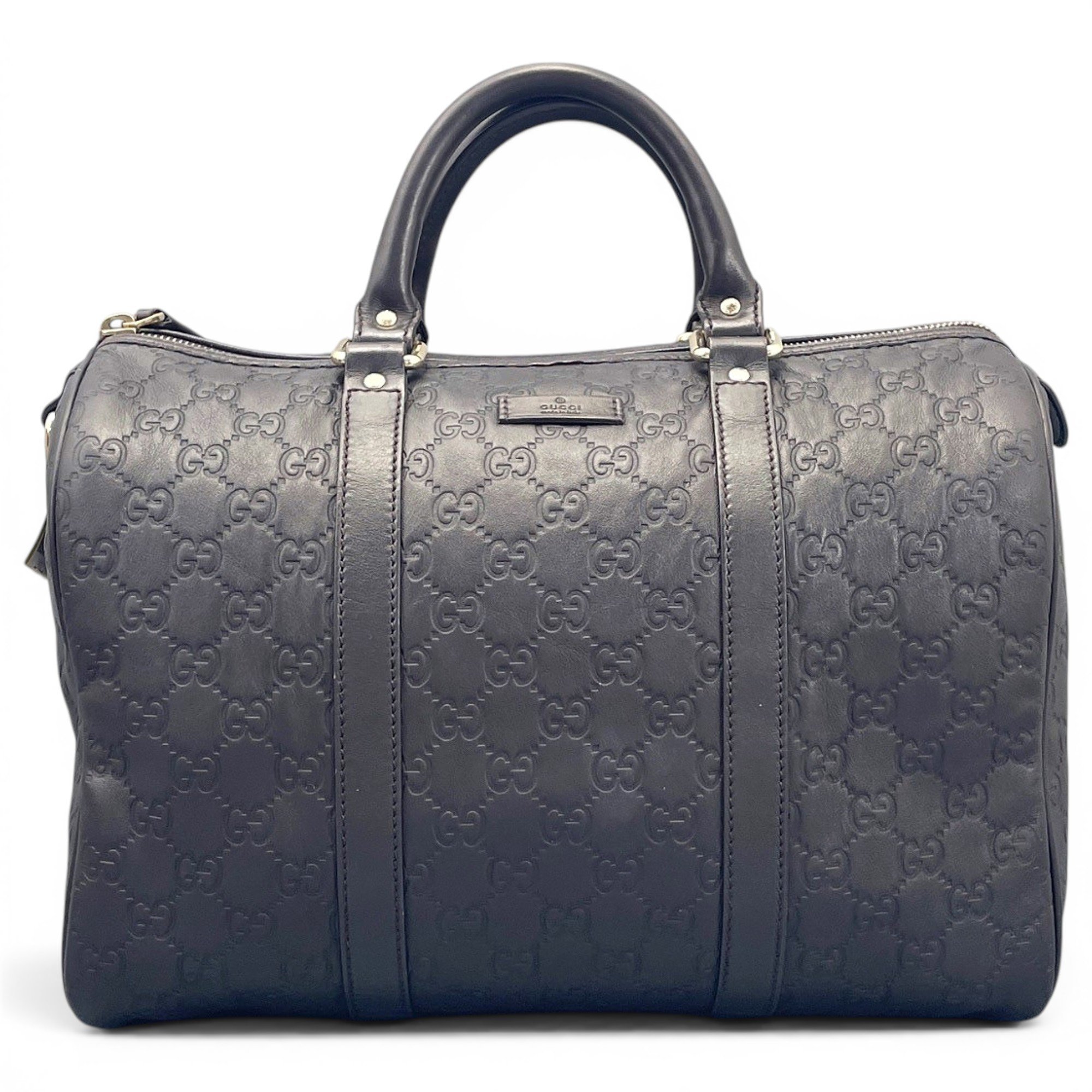 Boston leather bowling bag
