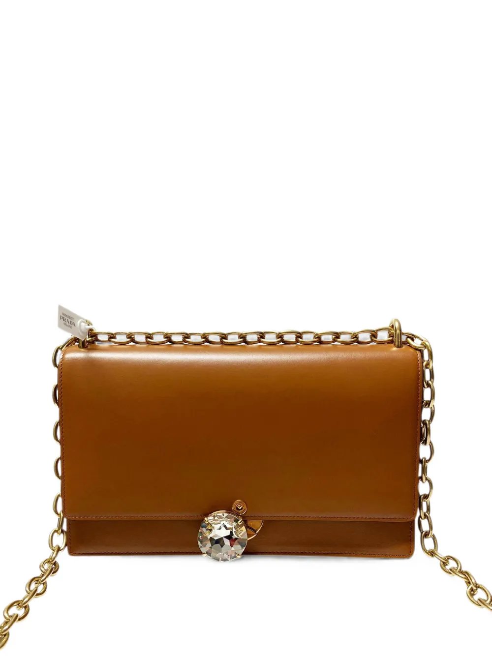 Solitaire crystal-embellished shoulder bag