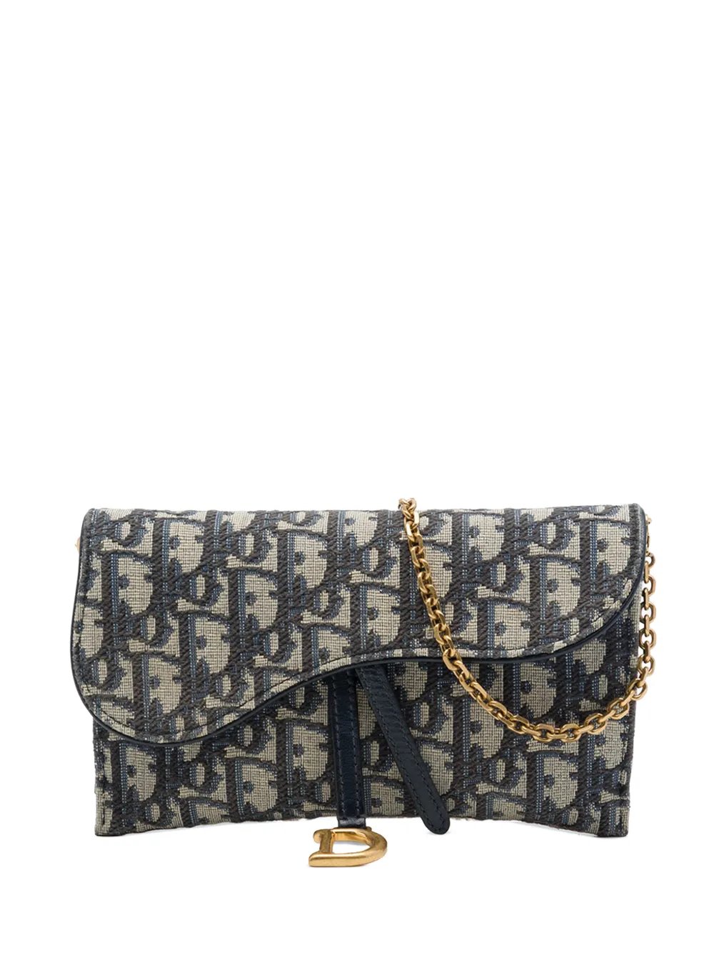2022 Oblique Canvas Saddle Wallet On Chain crossbody bag