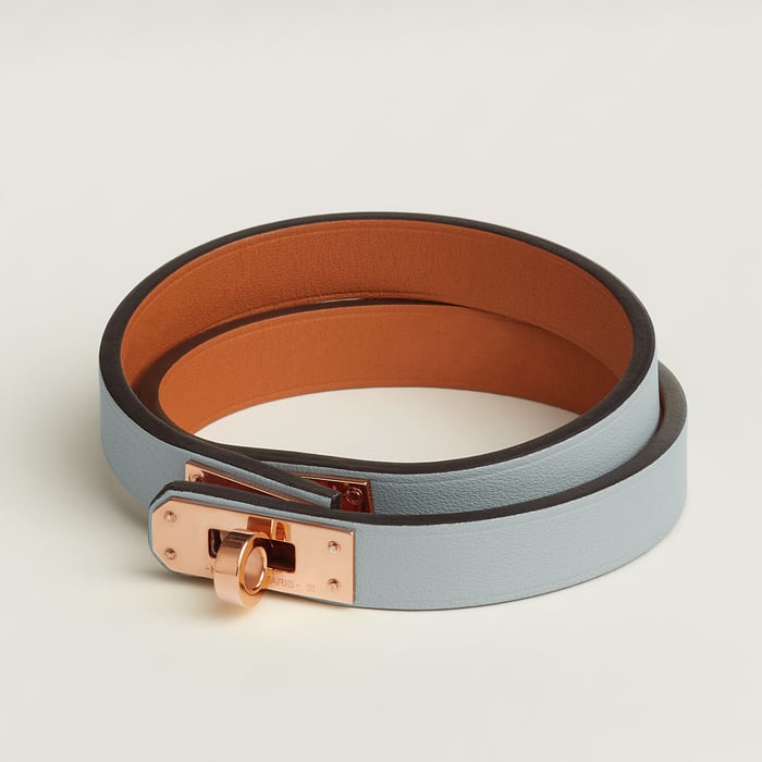Bleu Glacier Mini Kelly Double Tour Bracelet